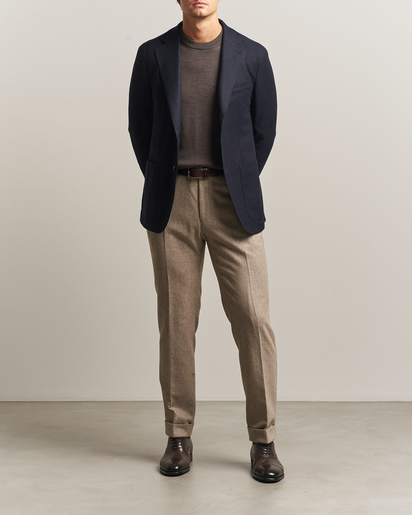 Hombres | Blazers | Caruso | Aida Wool/Cashmere Blazer Navy