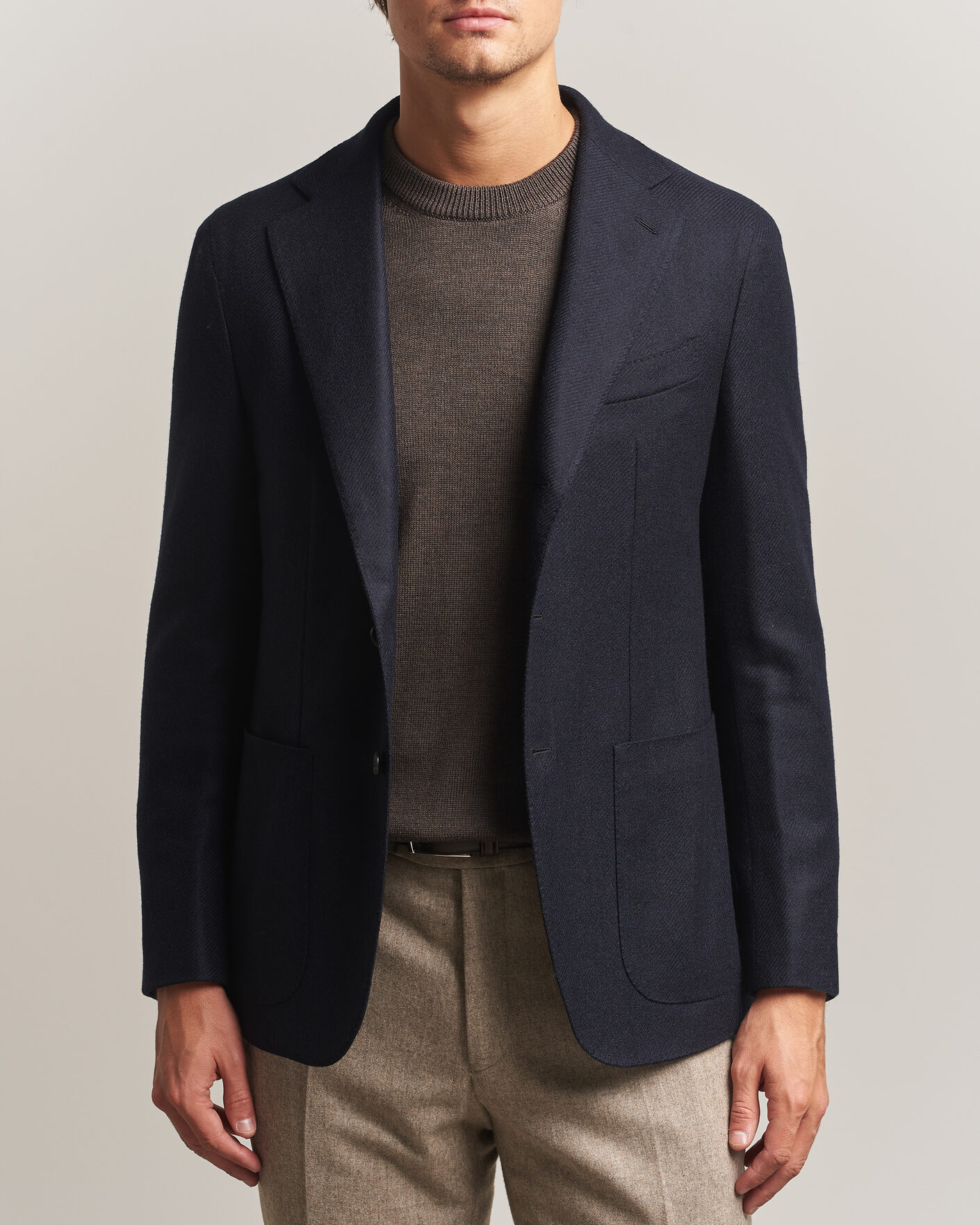 Hombres | Blazers | Caruso | Aida Wool/Cashmere Blazer Navy