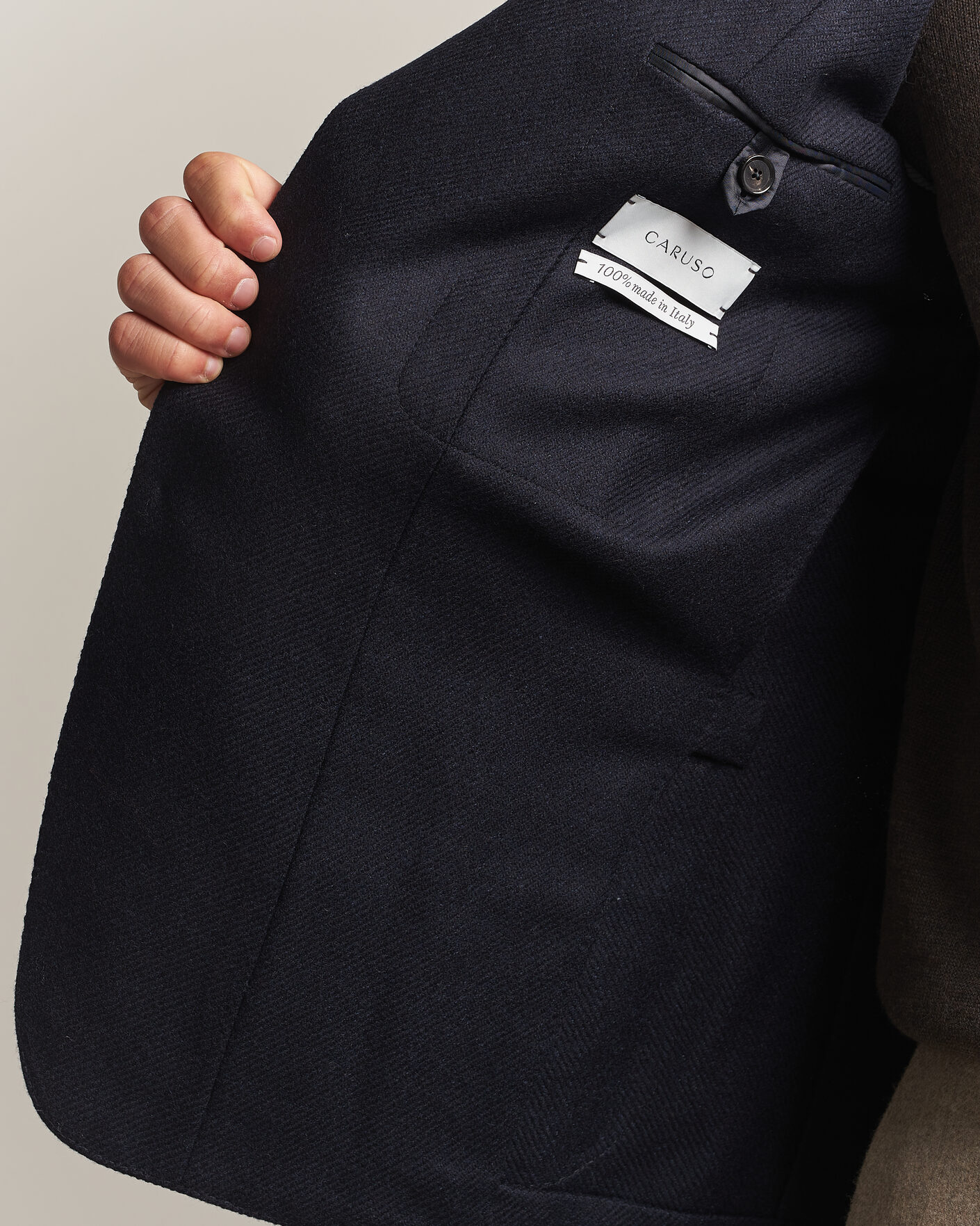 Hombres | Blazers | Caruso | Aida Wool/Cashmere Blazer Navy