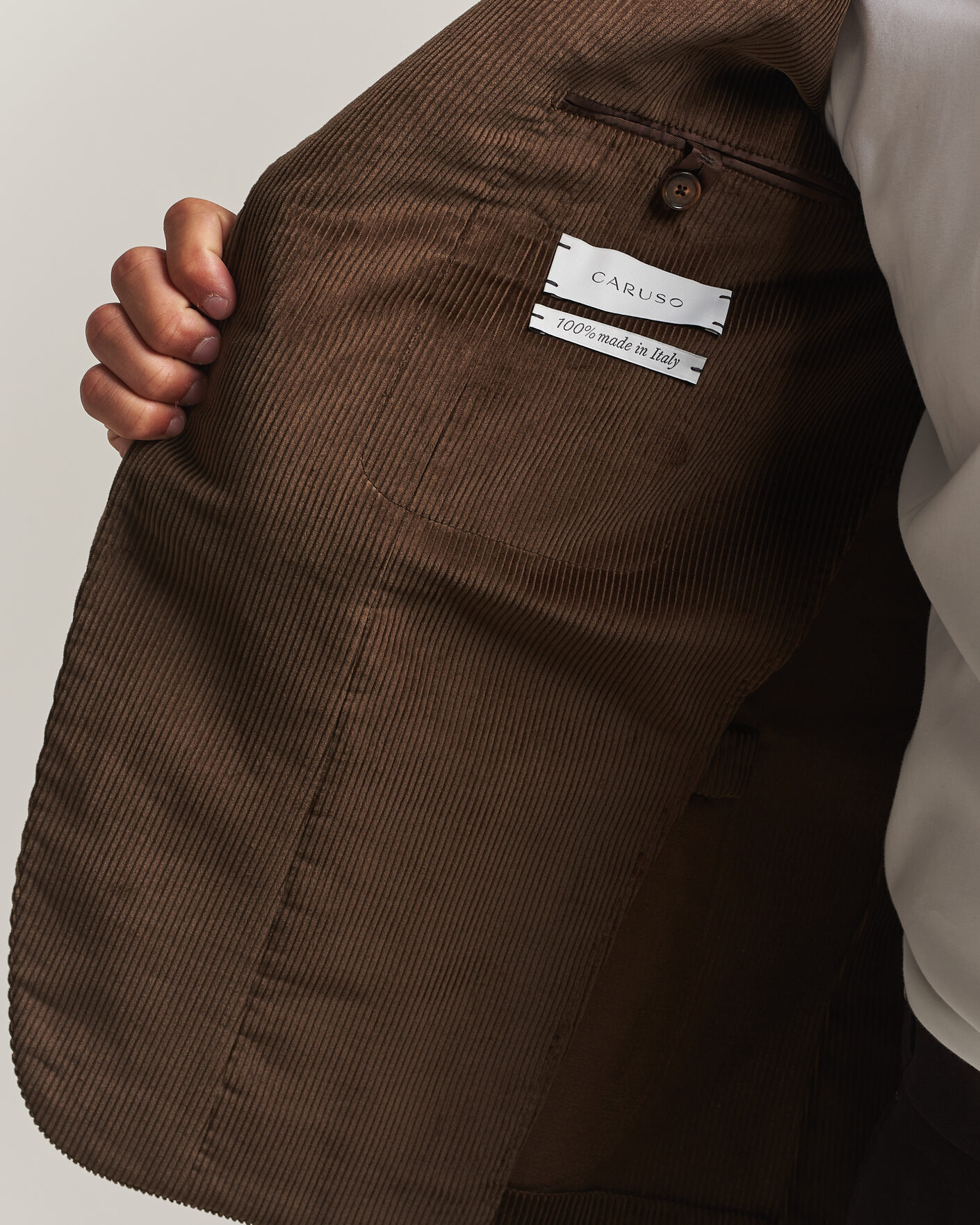 Hombres | Blazers | Caruso | Aida Corduroy Blazer Dark Brown