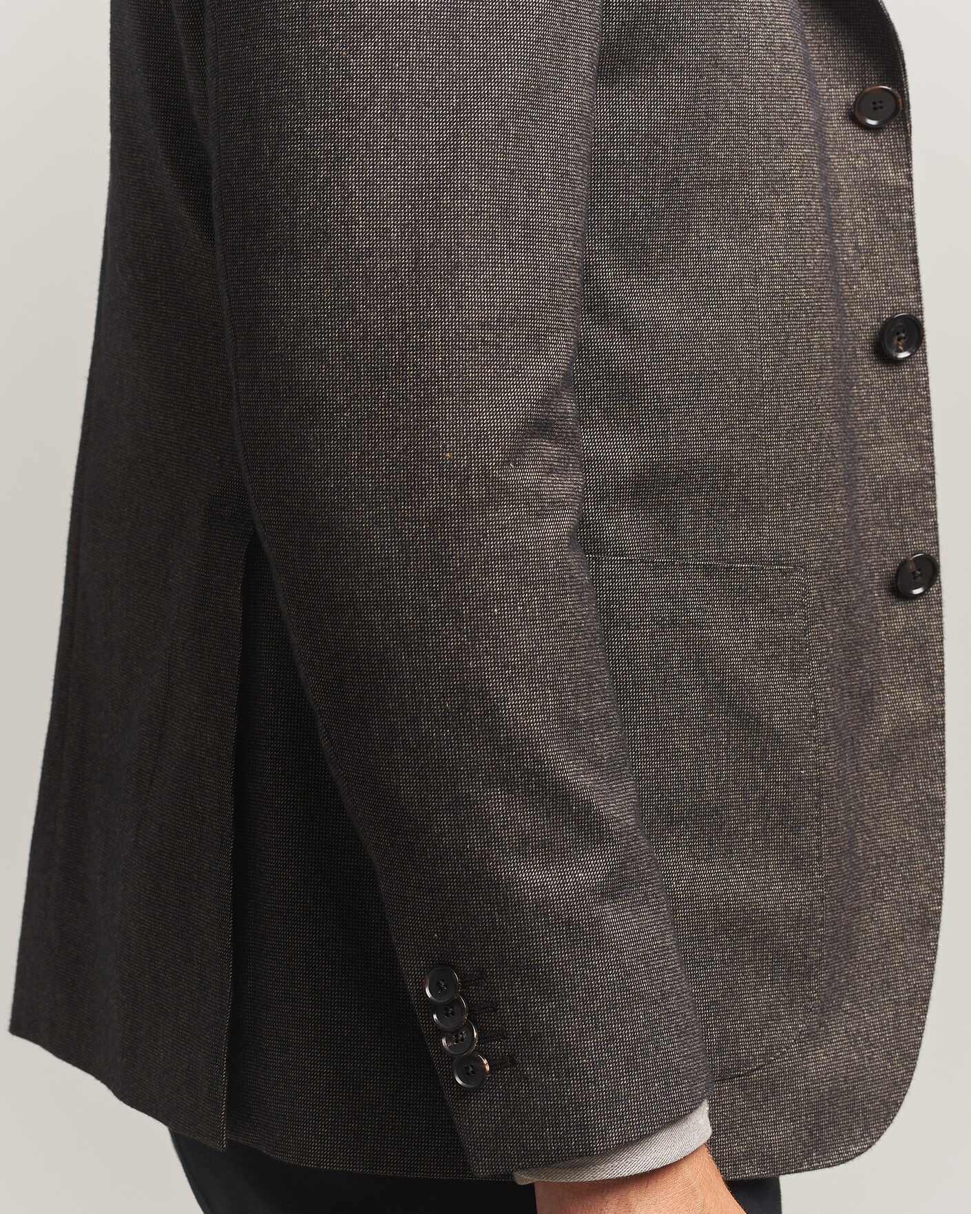 Hombres | Blazers | Caruso | Aida Brushed Cotton Blazer Dark Brown