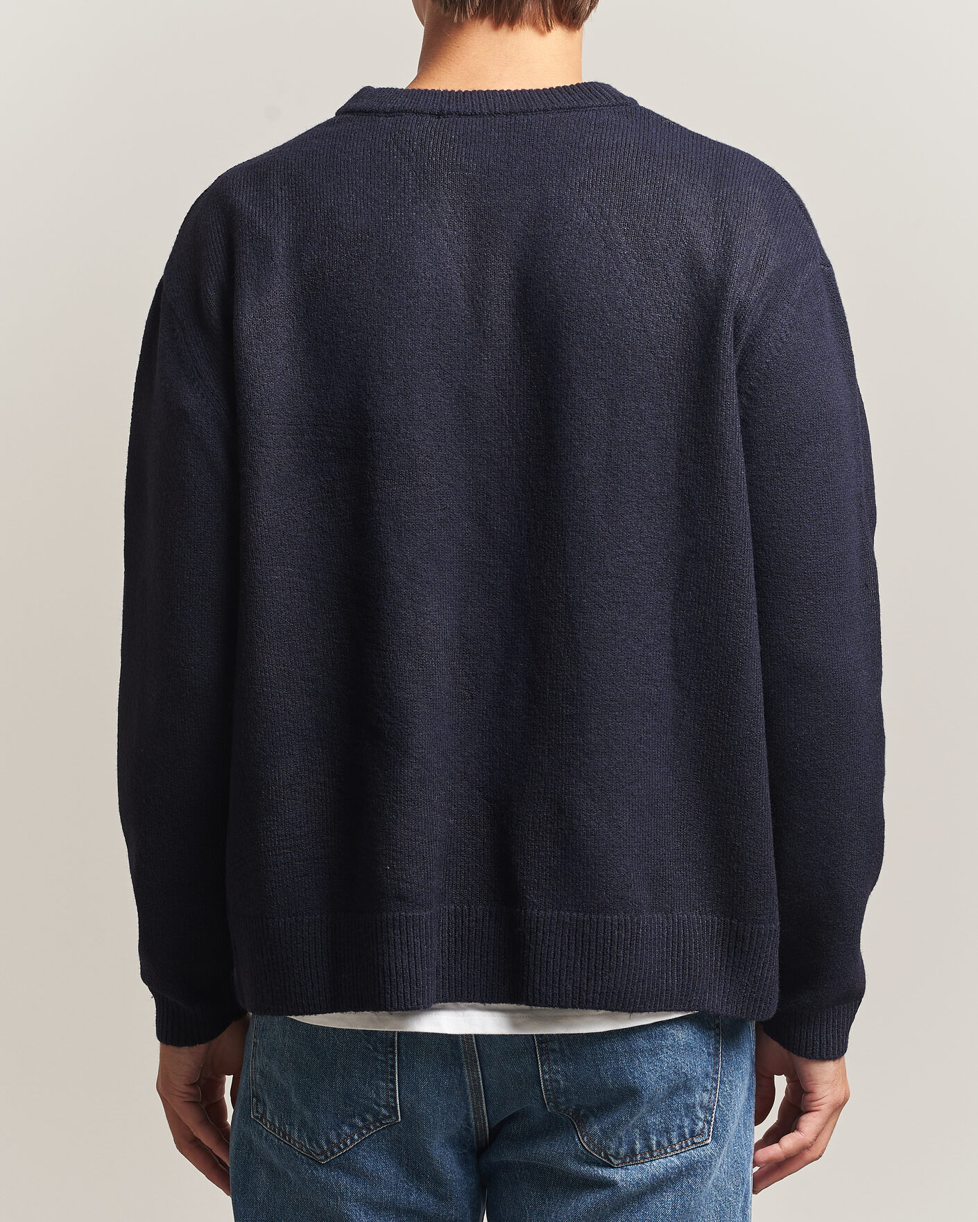 Hombres | Jerséis y prendas de punto | KnowledgeCotton Apparel | Knitted Crewneck Night Sky