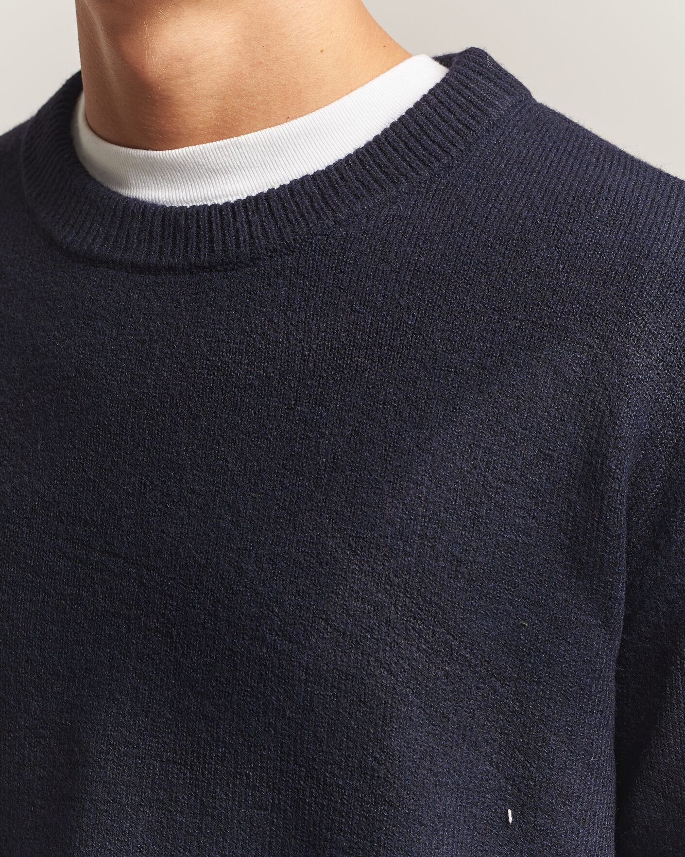 Hombres | Jerséis y prendas de punto | KnowledgeCotton Apparel | Knitted Crewneck Night Sky