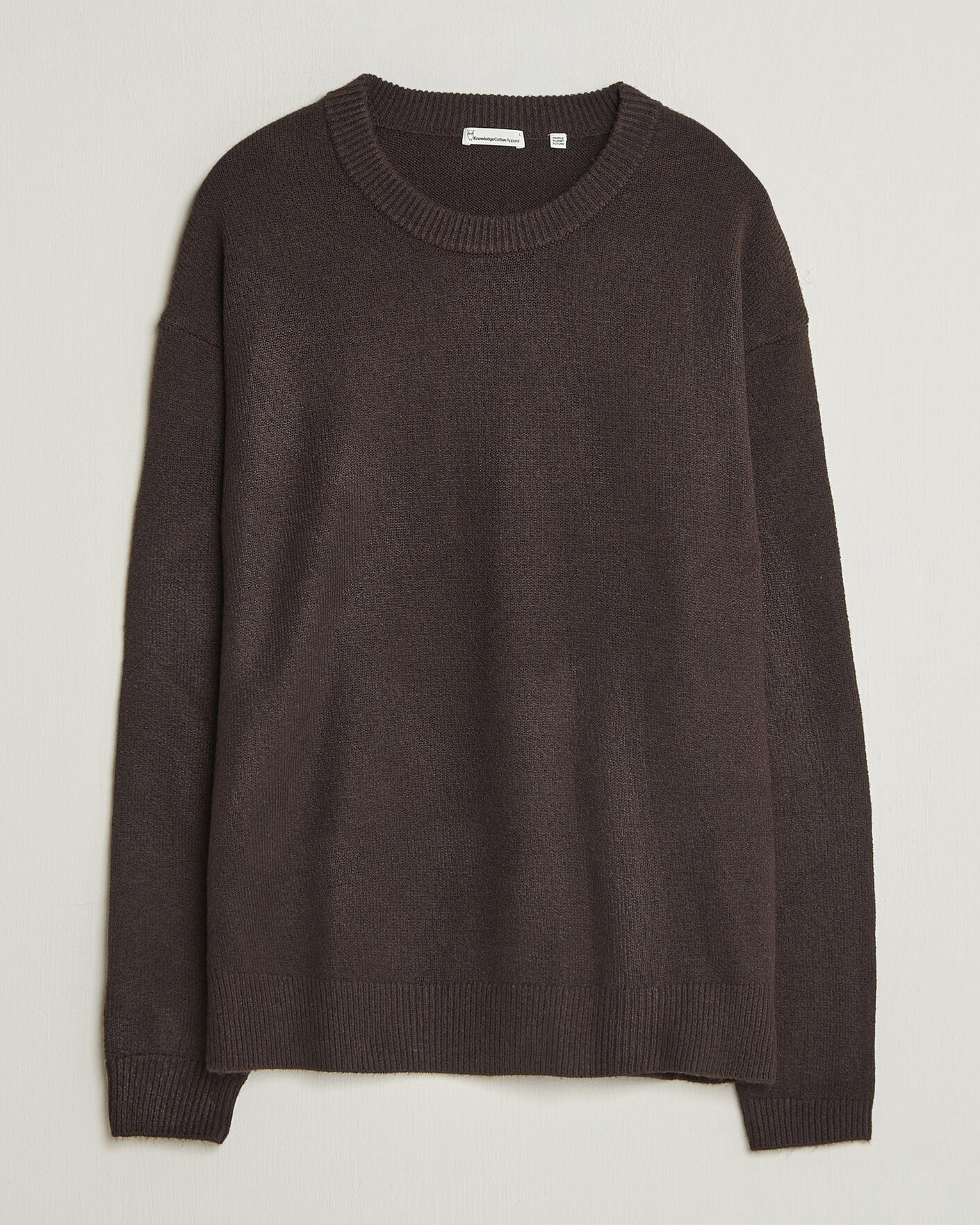 Hombres | Jerséis y prendas de punto | KnowledgeCotton Apparel | Knitted Crewneck Chocolate Tort