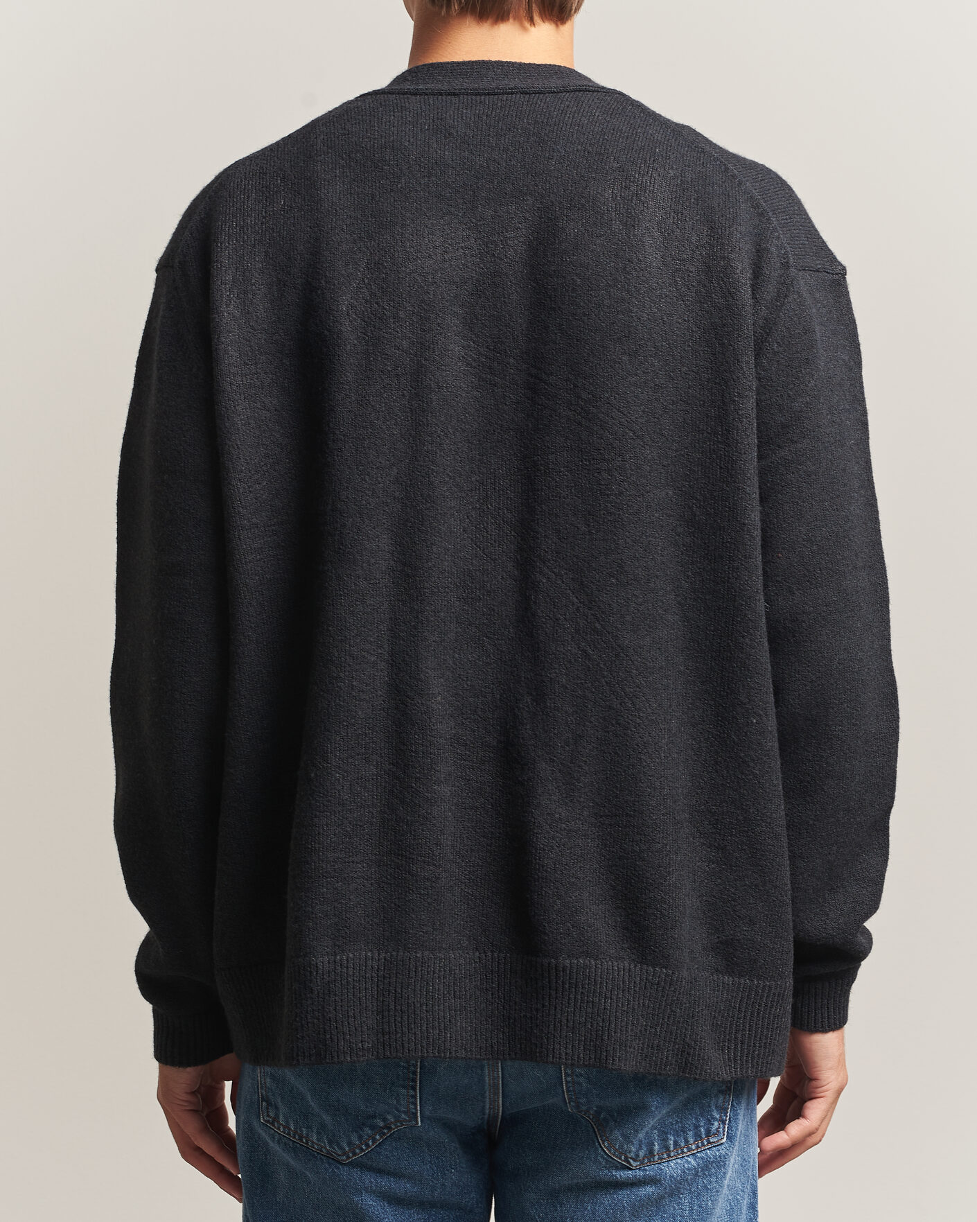 Hombres | Jerséis y prendas de punto | KnowledgeCotton Apparel | Knitted Cardigan Black