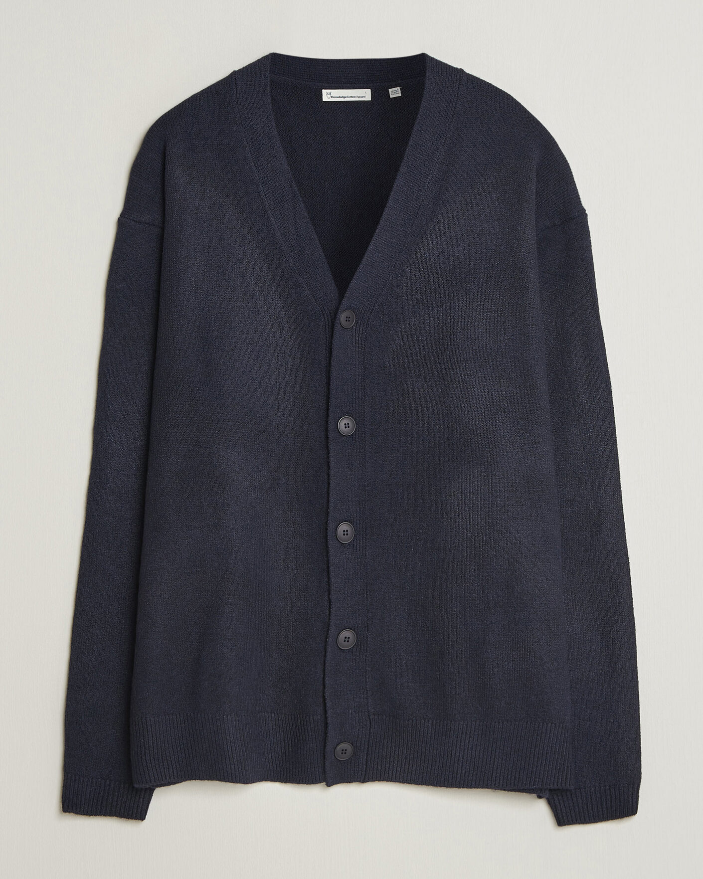 Hombres | Jerséis y prendas de punto | KnowledgeCotton Apparel | Knitted Cardigan Night Sky