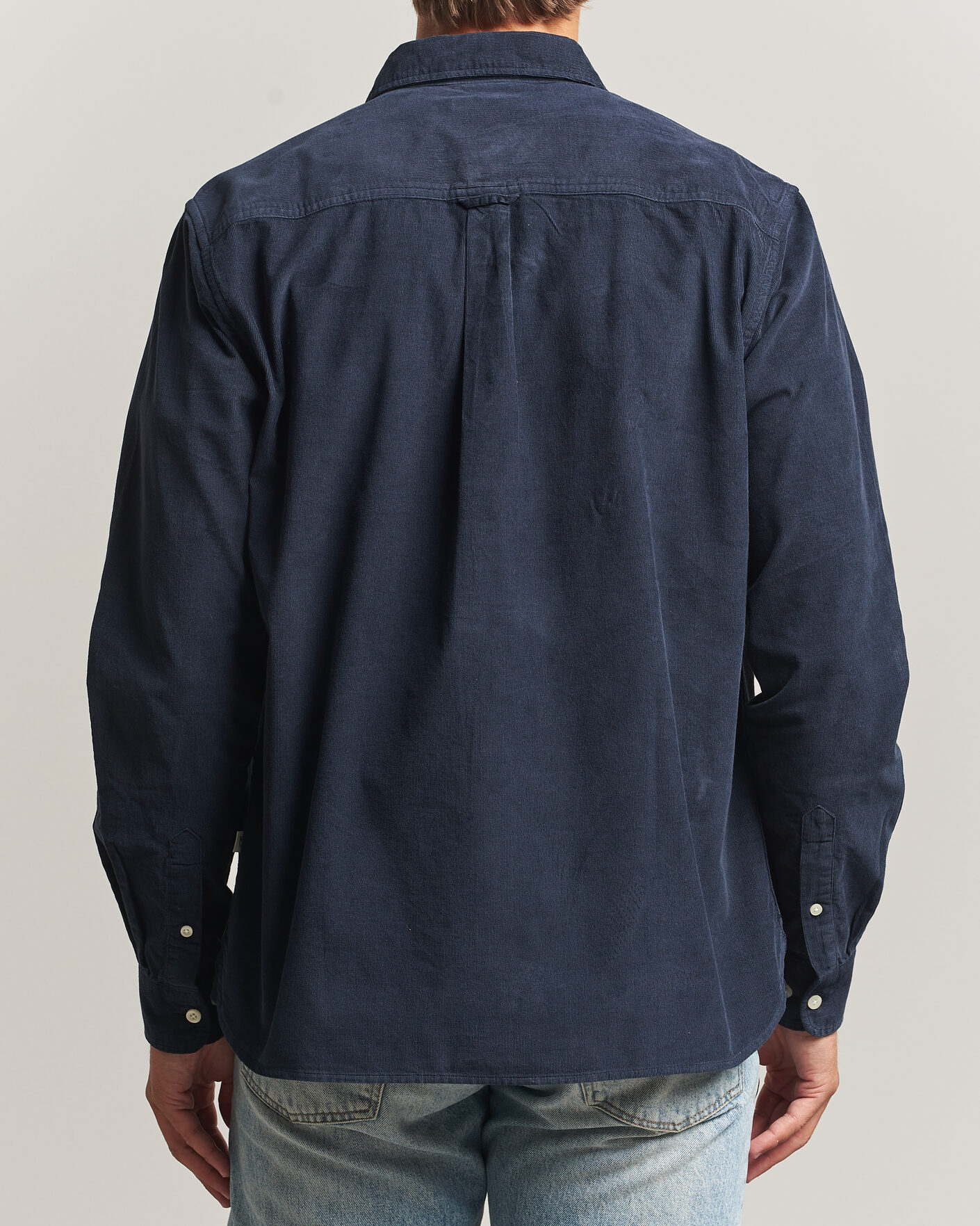 Hombres | Camisas | KnowledgeCotton Apparel | Regular Fit Cord Shirt Night Sky