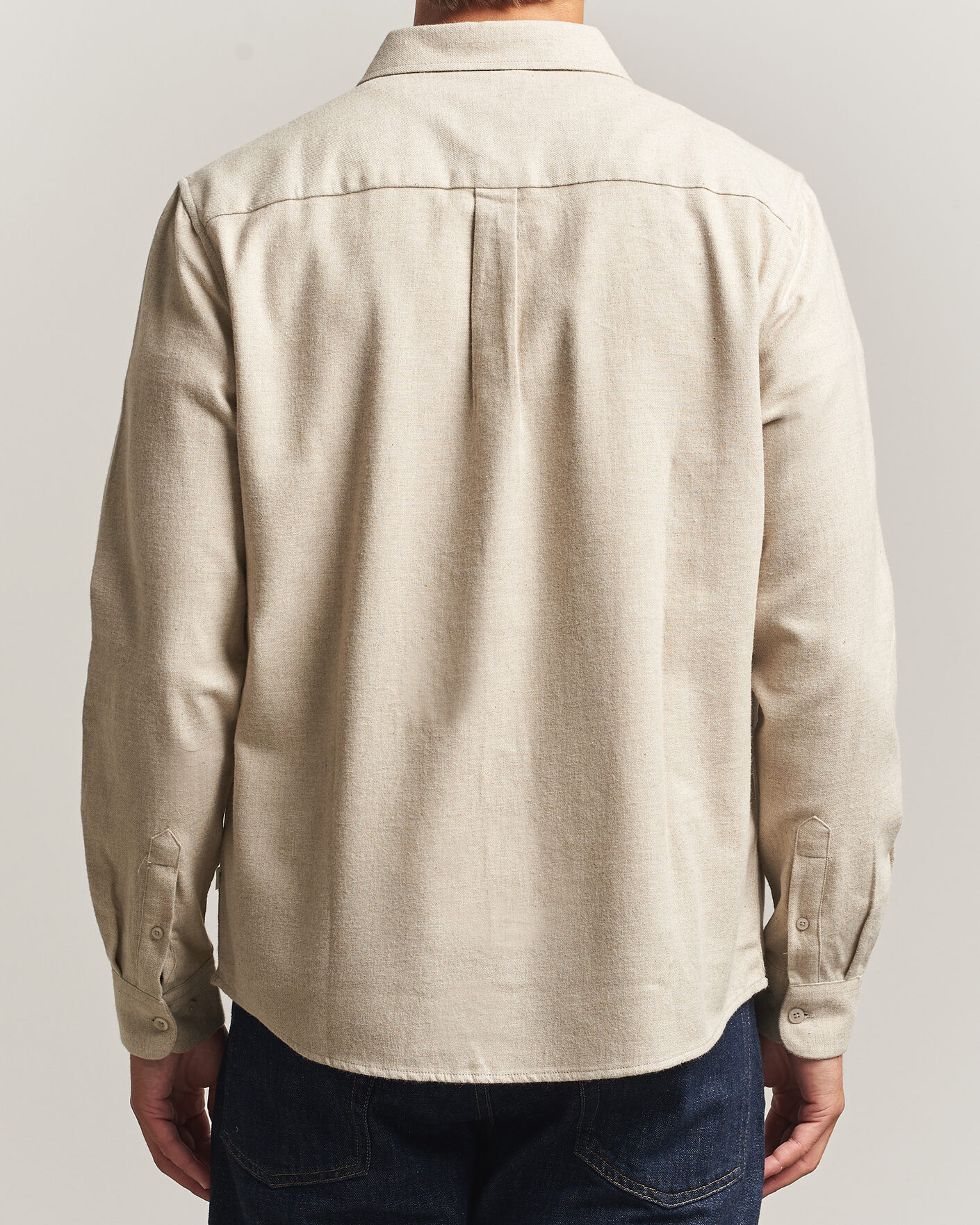 Hombres | Camisas | KnowledgeCotton Apparel | Regular Fit Melange Flannel Shirt Feather Grey