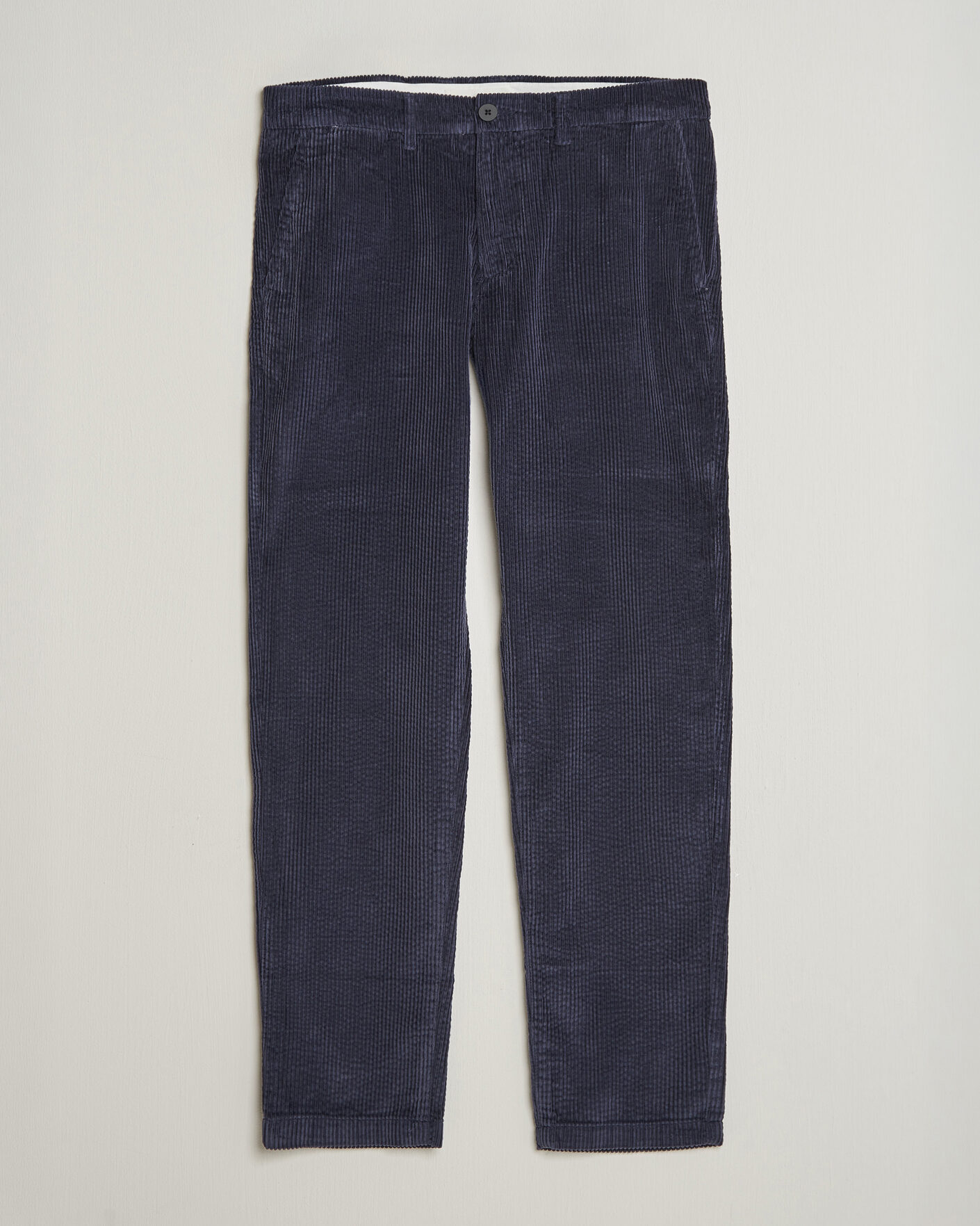 Hombres | Pantalones | KnowledgeCotton Apparel | Chuck Regular Cord Trousers Night Sky