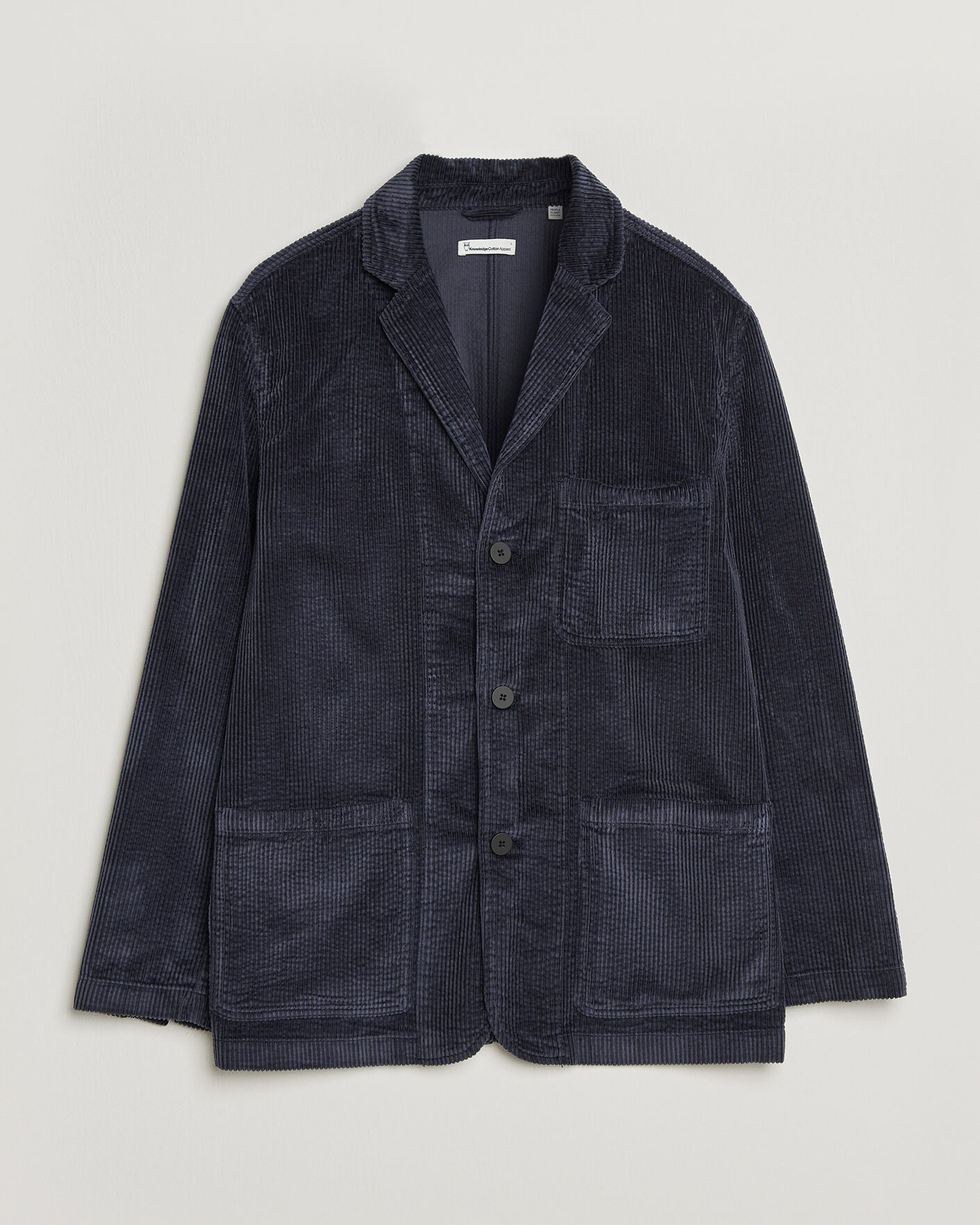 Hombres | Blazers | KnowledgeCotton Apparel | Cotton Corduroy Blazer Night Sky