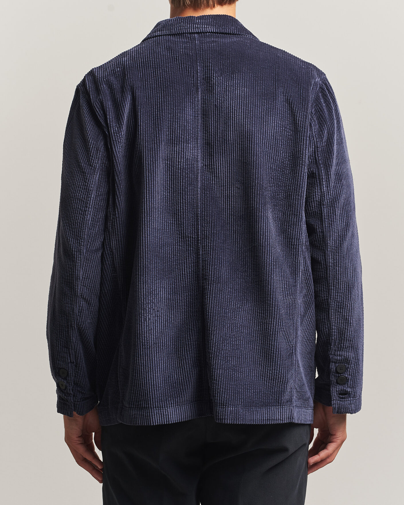 Hombres | Blazers | KnowledgeCotton Apparel | Cotton Corduroy Blazer Night Sky