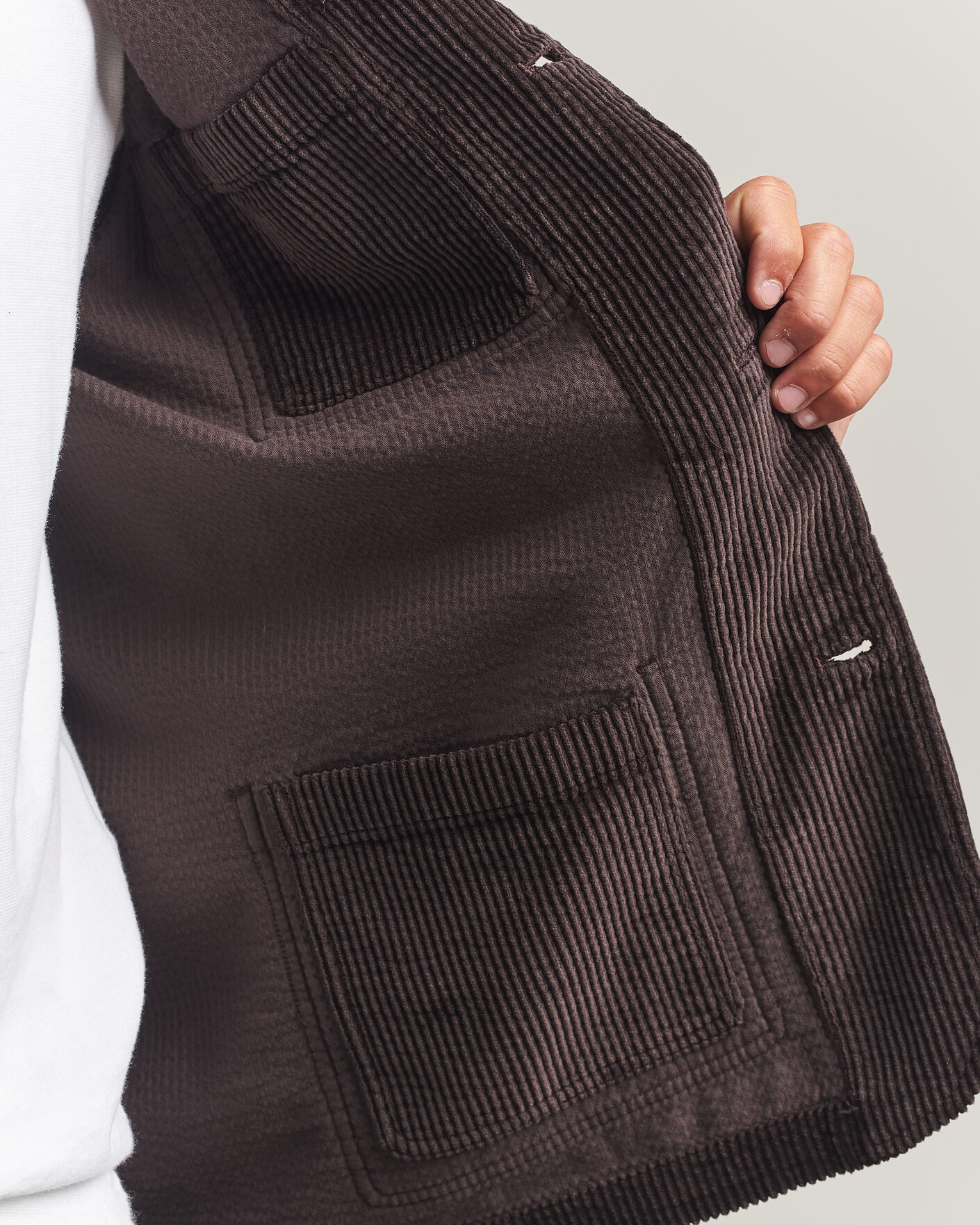 Hombres | Blazers | KnowledgeCotton Apparel | Cotton Corduroy Blazer Chocolate
