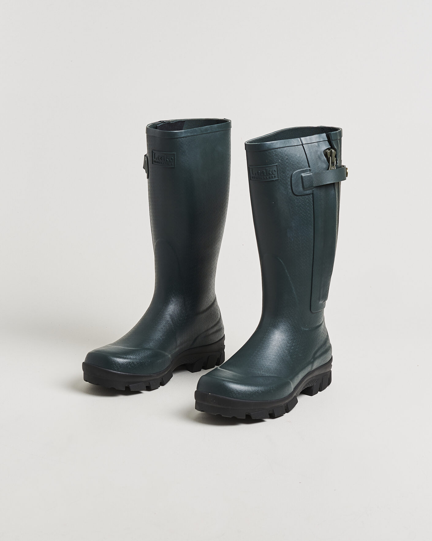 Hombres | Sobrecubiertas | Loake 1880 | Wellington Rain Boot Dark Green