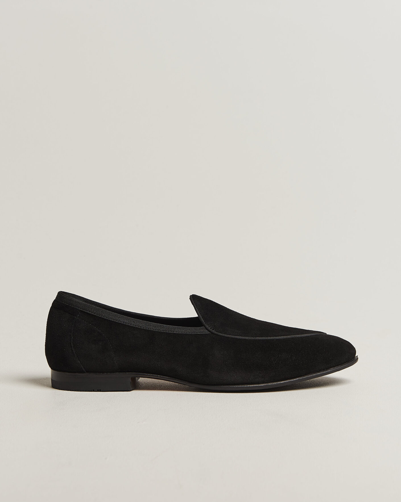 Hombres | Mocasines | Loake 1880 | Belgrave Black Suede Belgian Loafer Black