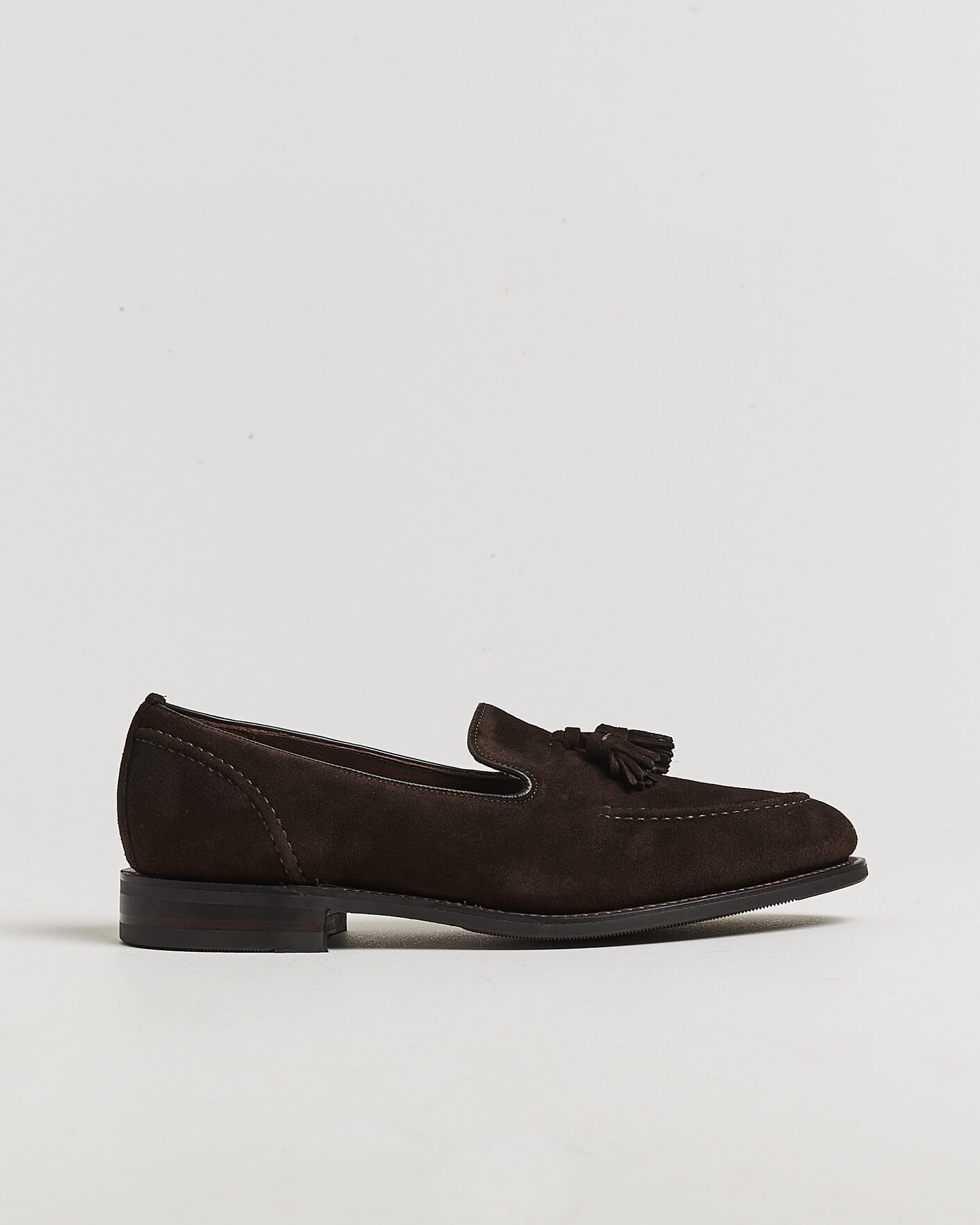 Hombres | Mocasines | Loake 1880 | Brunel Suede Tassel Loafer Dark Brown