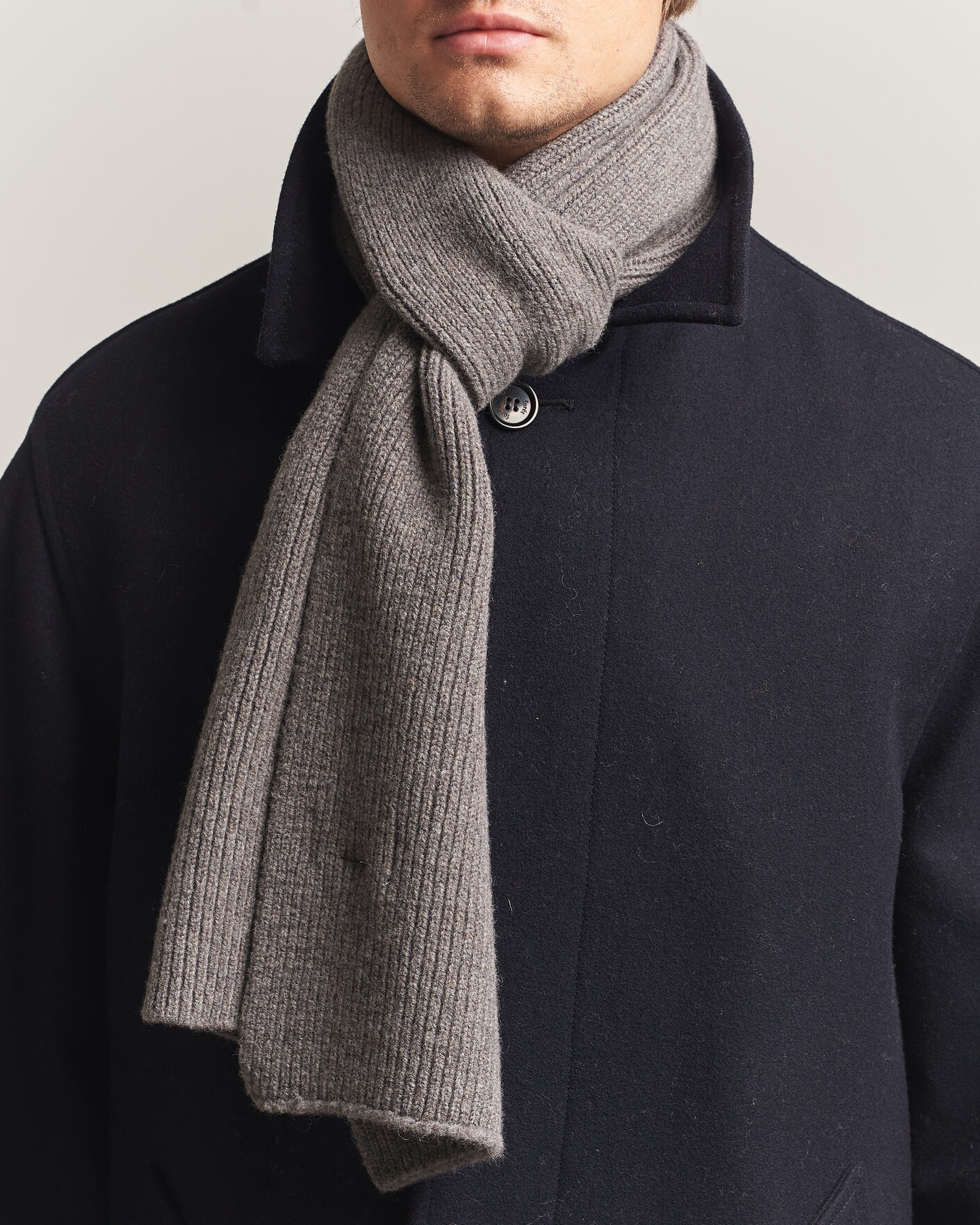 Hombres | Bufandas | Robert Mackie | Clyde Lambswool Scarf Light Brown