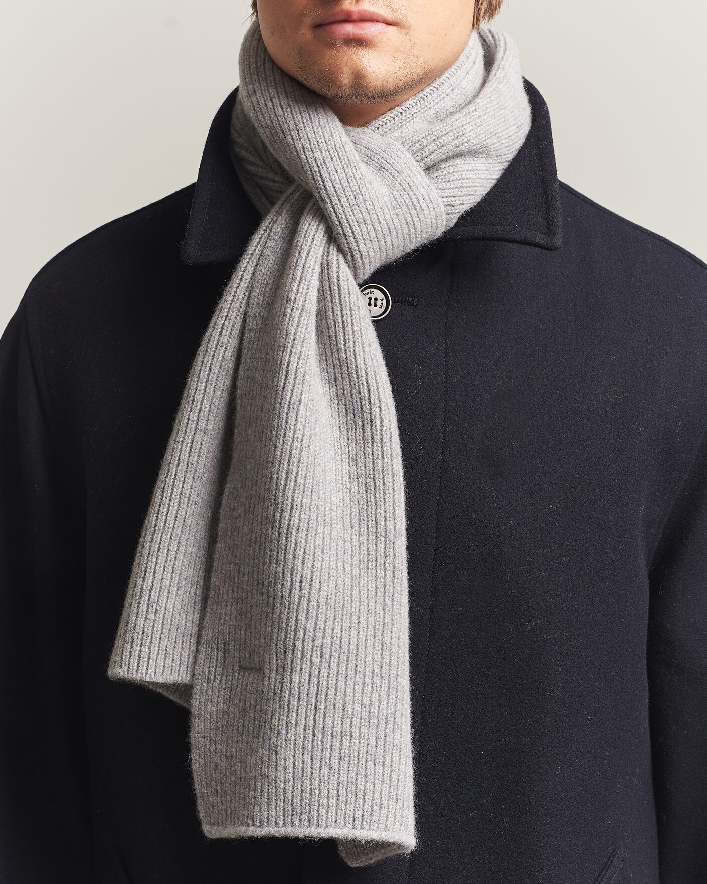 Hombres | Bufandas | Robert Mackie | Clyde Lambswool Scarf Light Grey