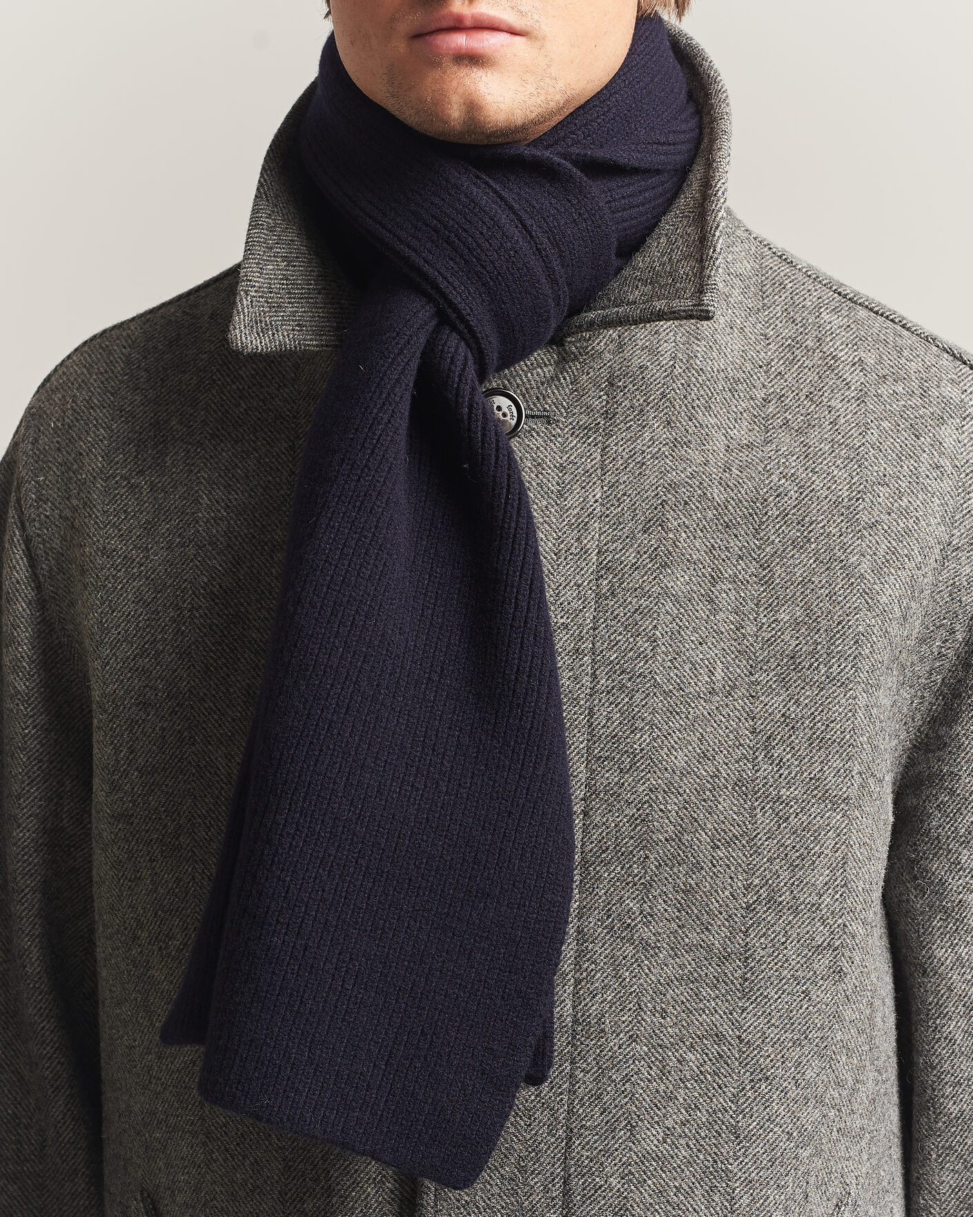 Hombres | Bufandas | Robert Mackie | Clyde Lambswool Scarf Navy