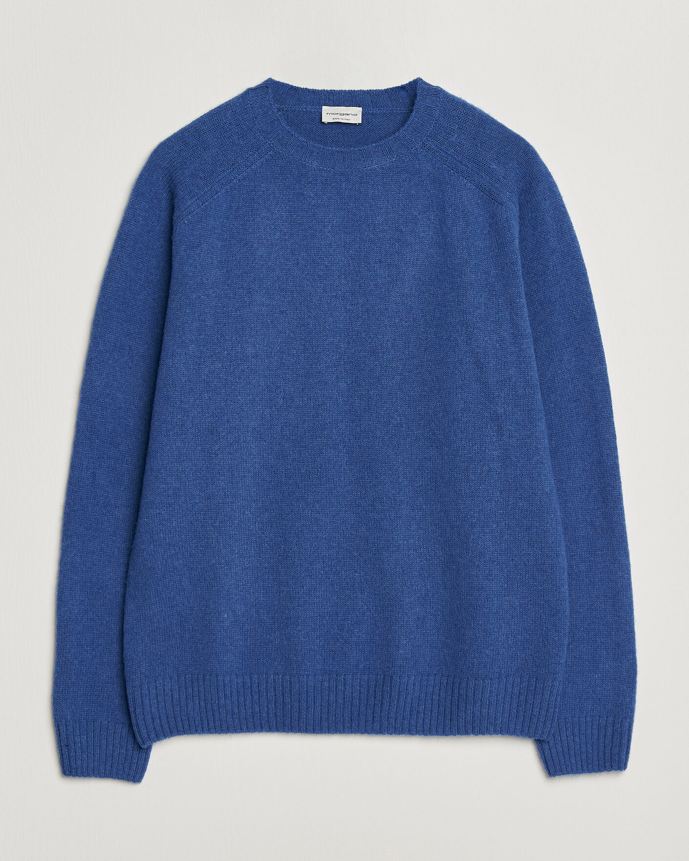 Hombres | Jerséis y prendas de punto | Morgano | Brushed Wool Crewneck High Blue