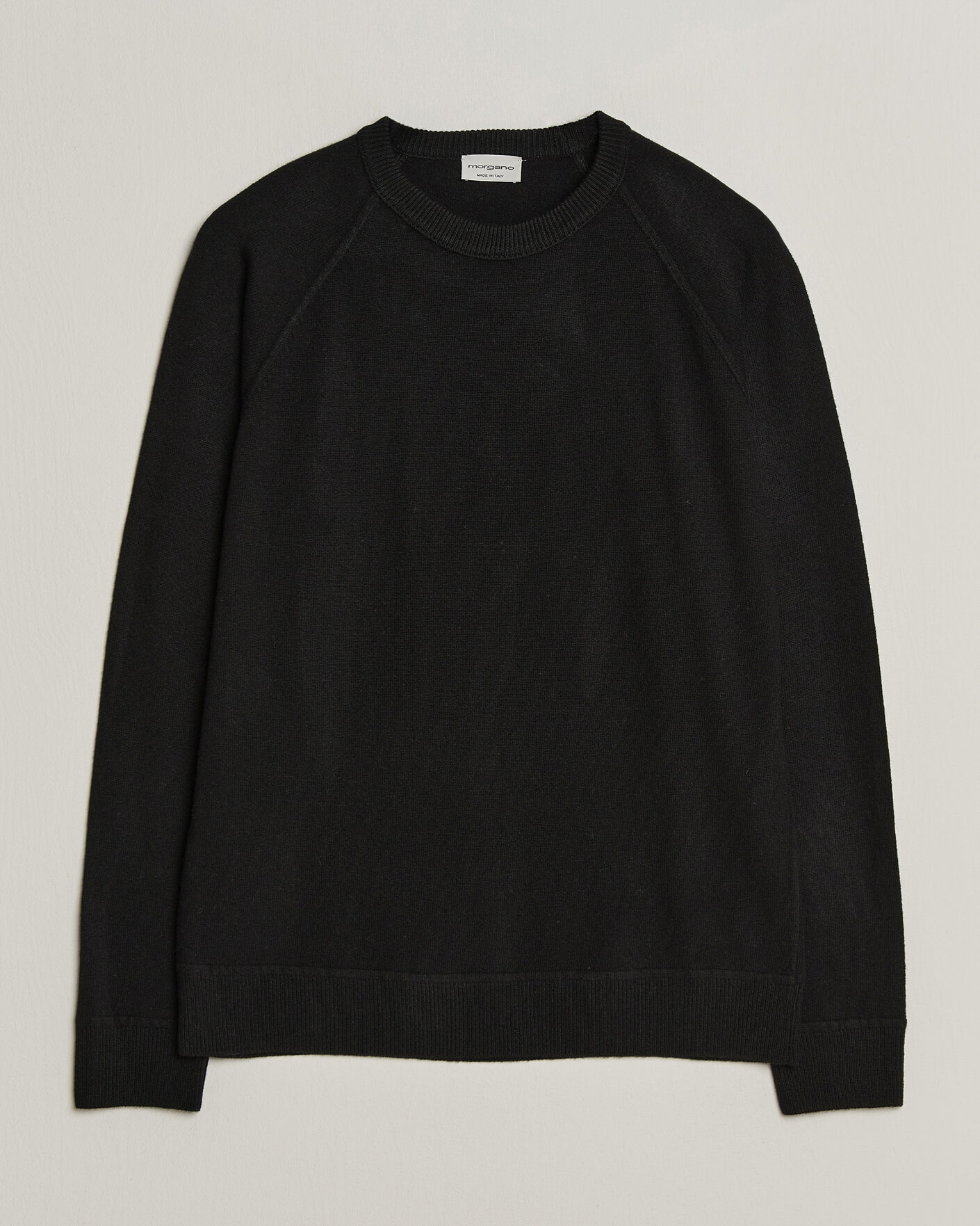 Hombres | Jerséis y prendas de punto | Morgano | Wool/Cashmere Raglan Crew Black