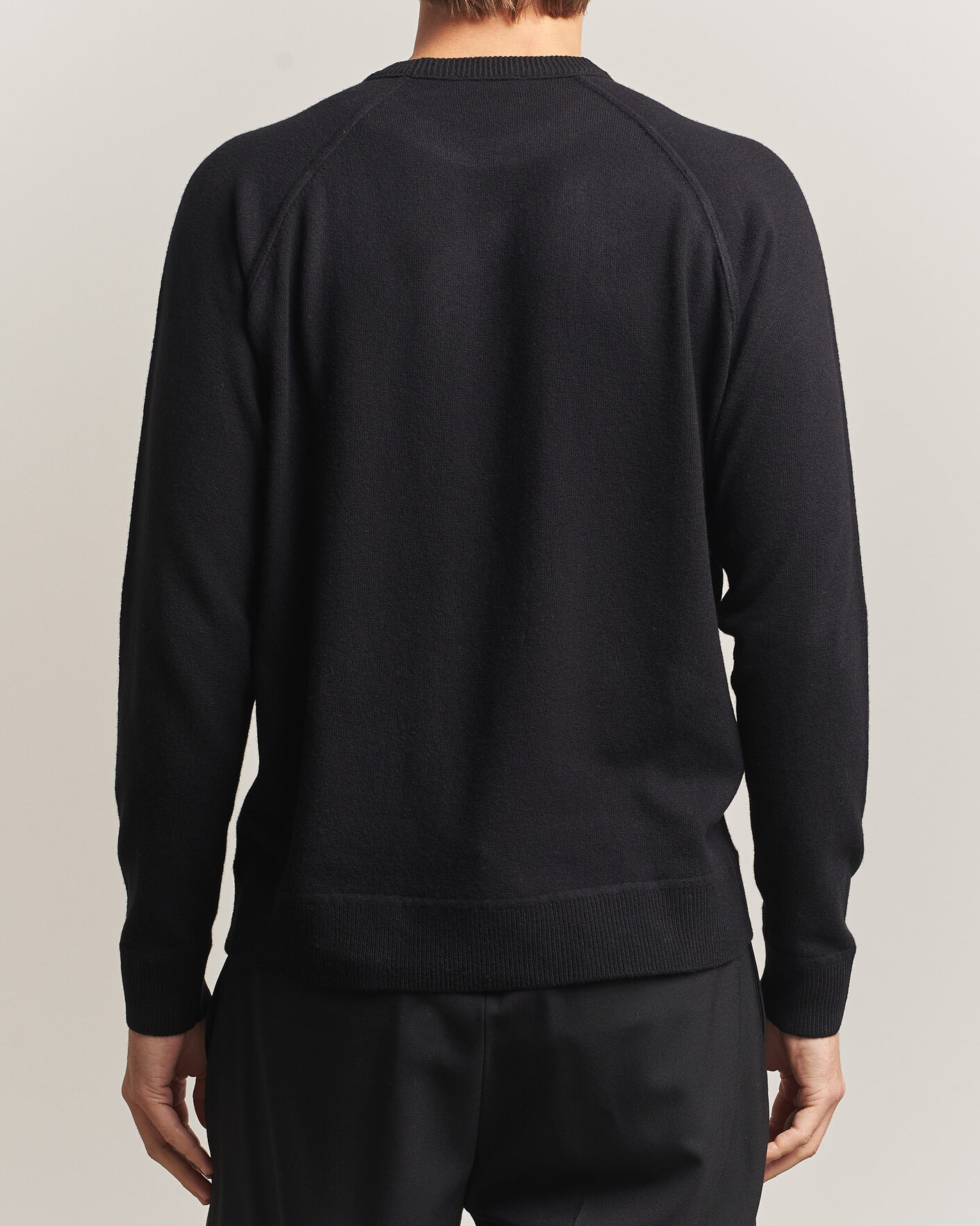 Hombres | Jerséis y prendas de punto | Morgano | Wool/Cashmere Raglan Crew Black