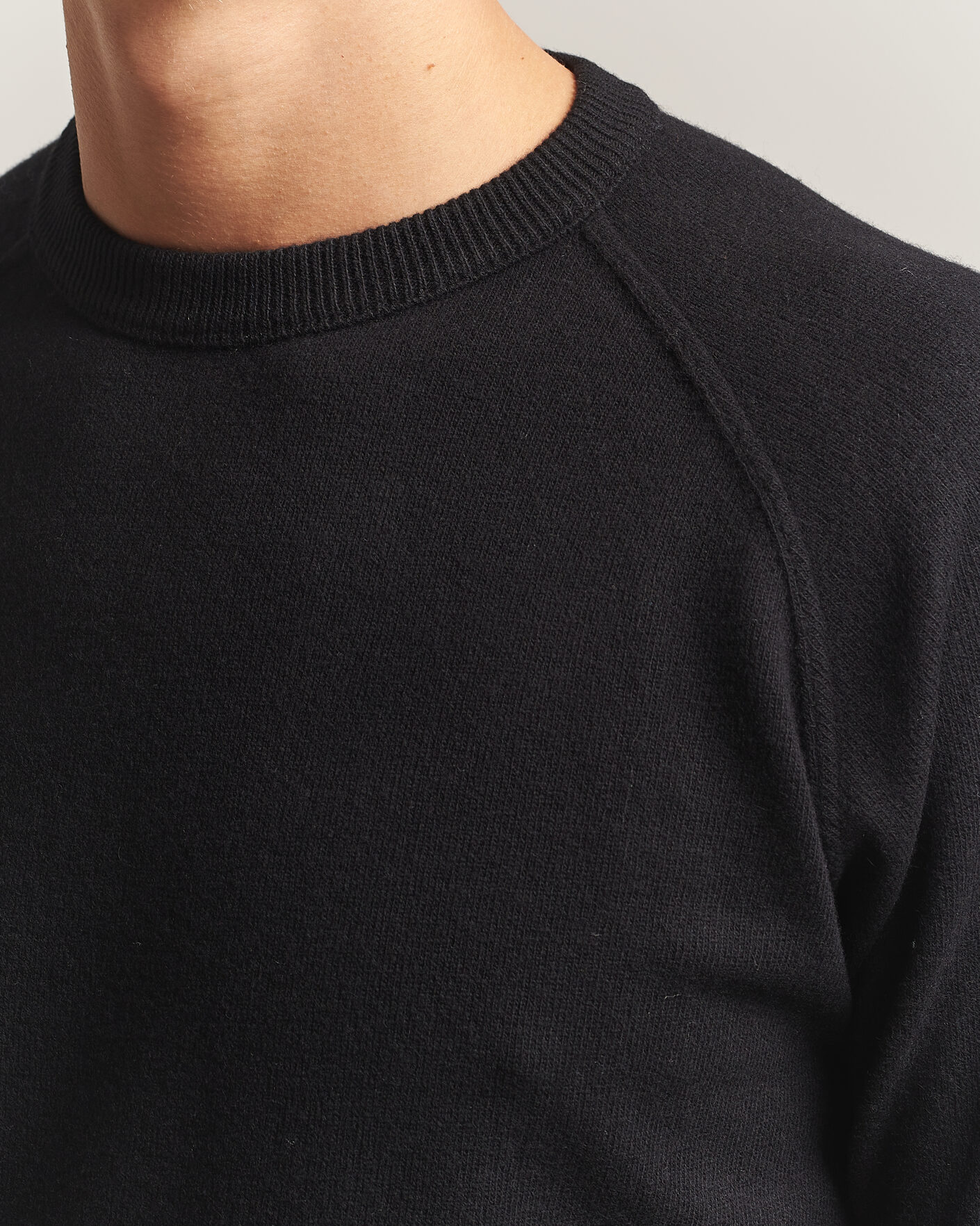 Hombres | Jerséis y prendas de punto | Morgano | Wool/Cashmere Raglan Crew Black