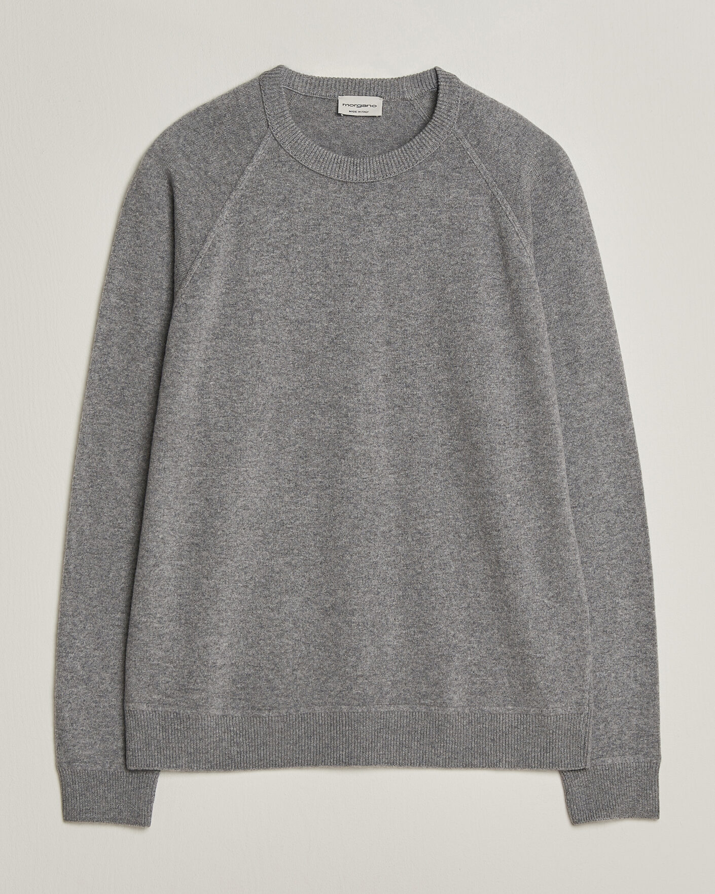 Hombres | Jerséis y prendas de punto | Morgano | Wool/Cashmere Raglan Crew Grey