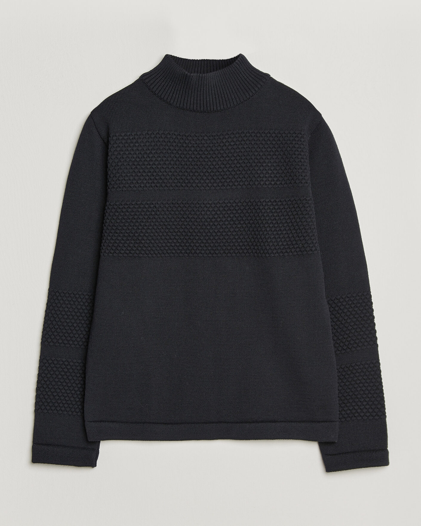 Hombres | Jerséis y prendas de punto | S.N.S. Herning | Fisherman High Neck Navy Blue