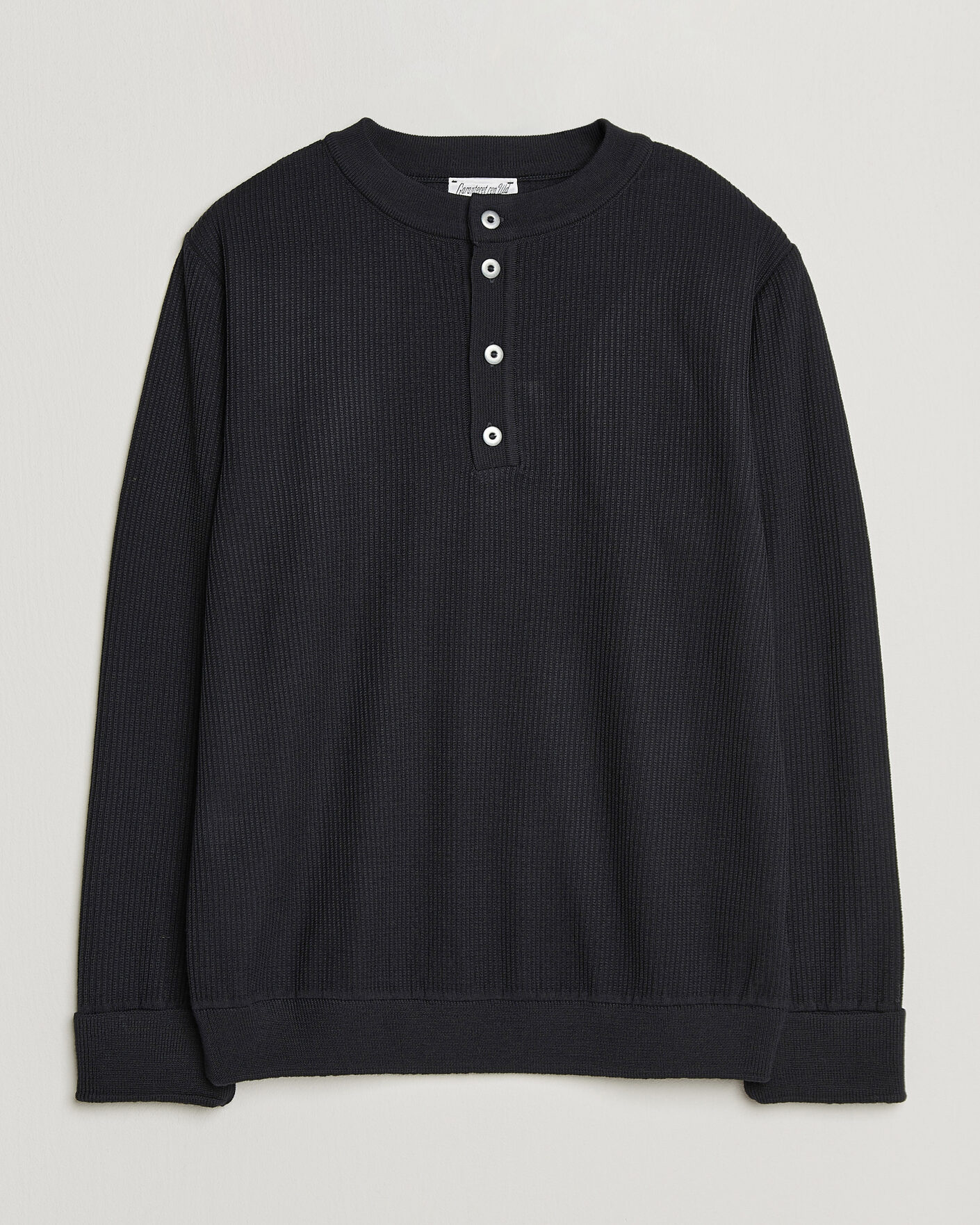 Hombres | Jerséis y prendas de punto | S.N.S. Herning | Stamina Rib Henley Navy Blue