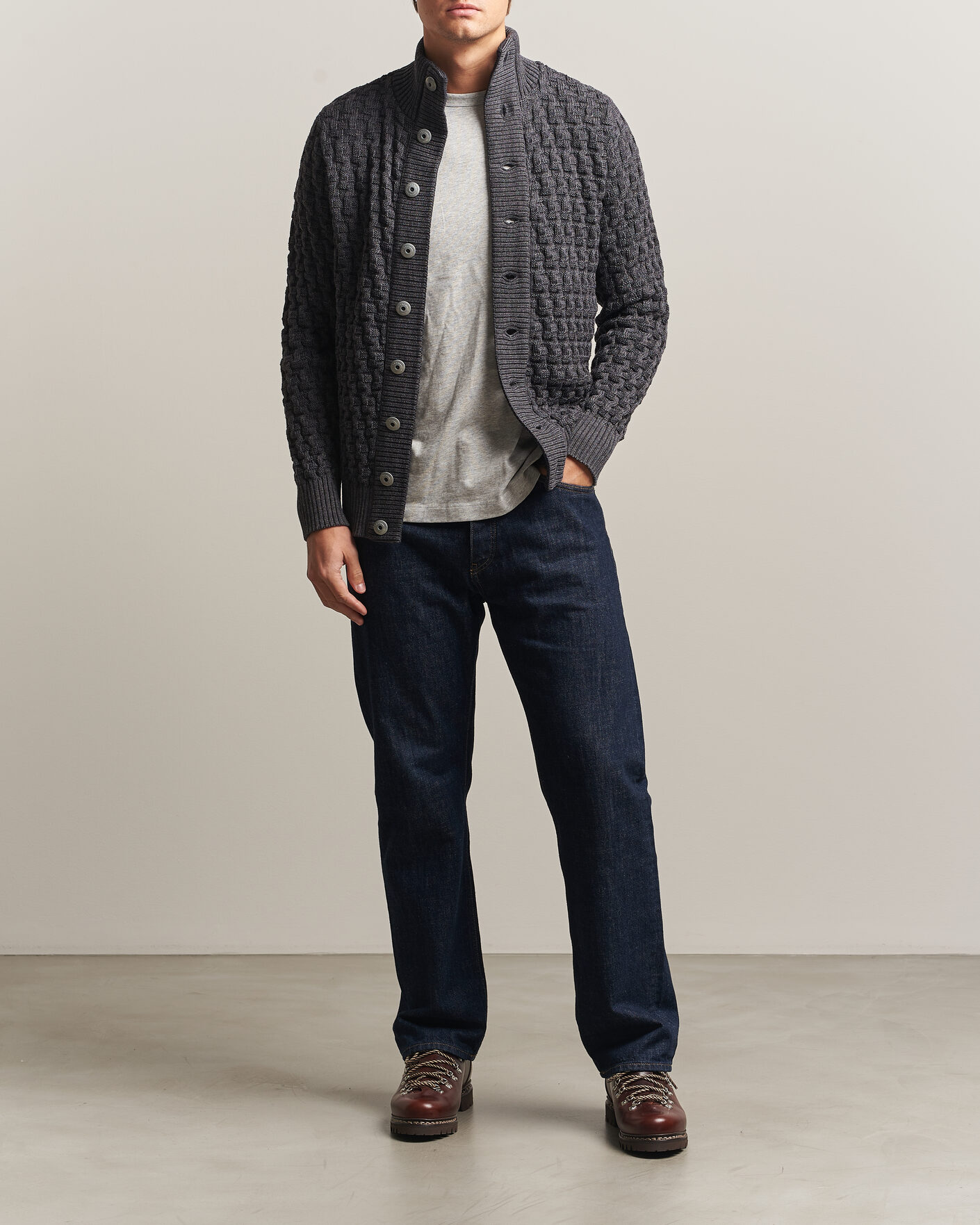 Hombres | Jerséis y prendas de punto | S.N.S. Herning | Stark Cardigan Gneiss Grey