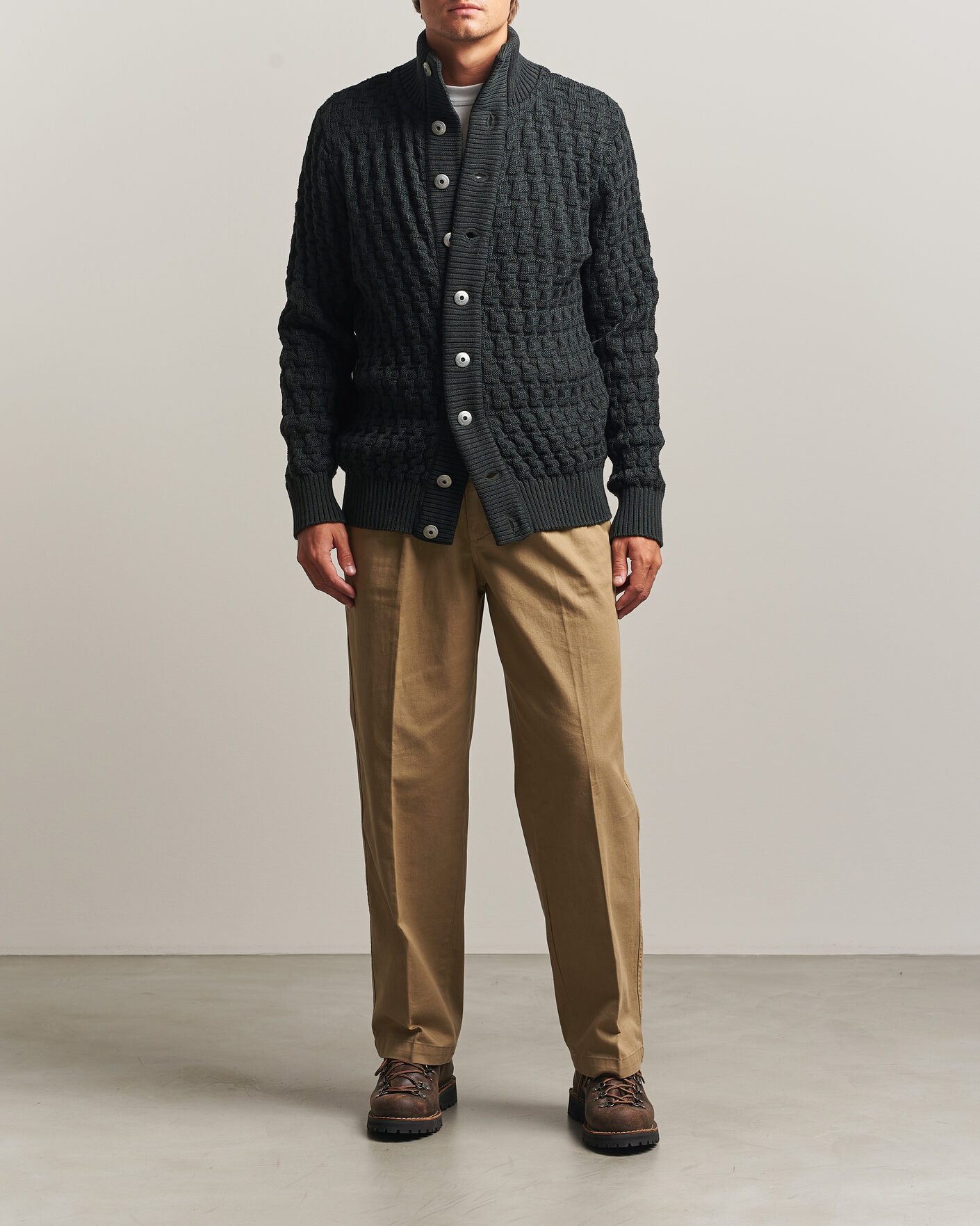Hombres | Jerséis y prendas de punto | S.N.S. Herning | Stark Cardigan Terrain Green