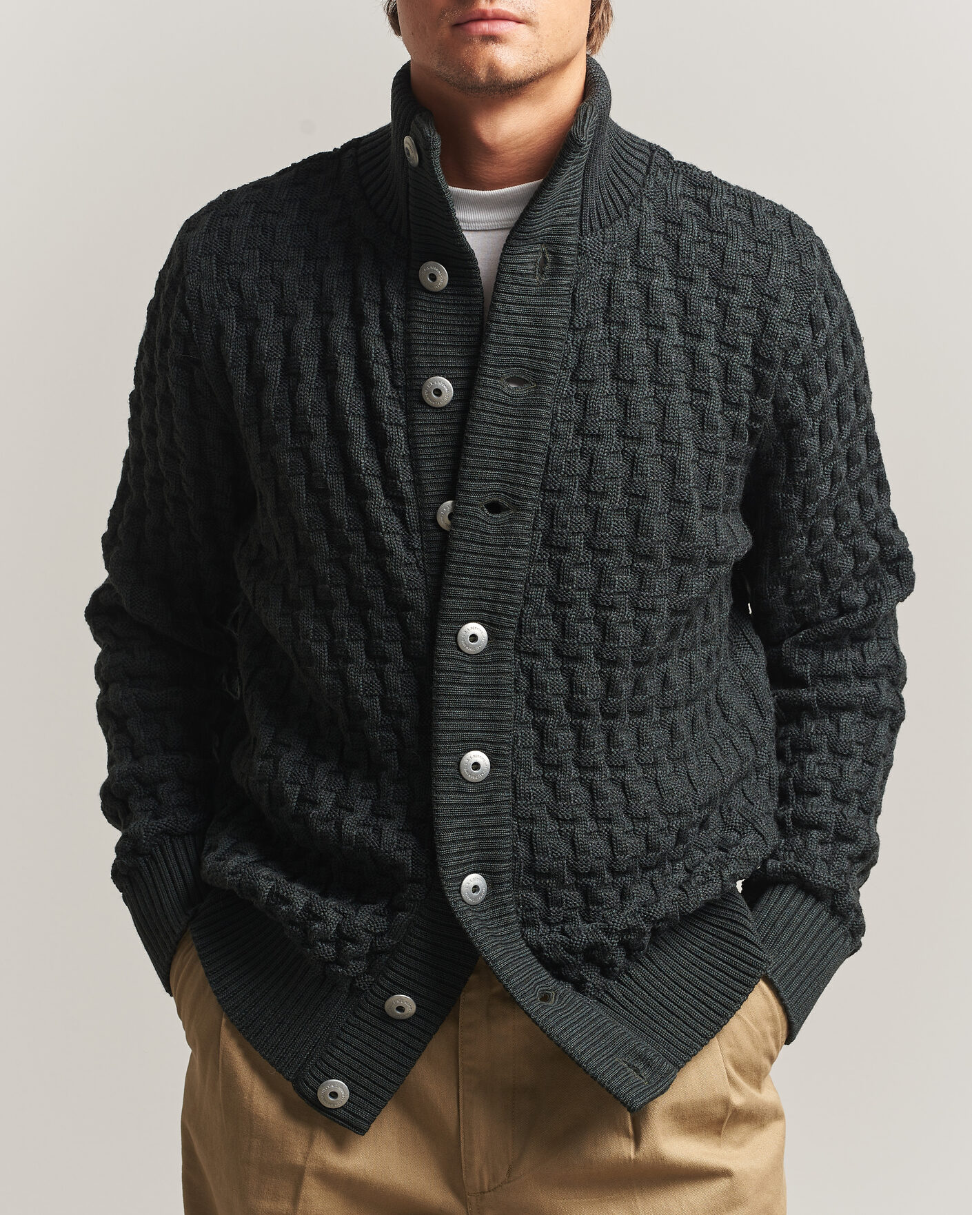 Hombres | Jerséis y prendas de punto | S.N.S. Herning | Stark Cardigan Terrain Green