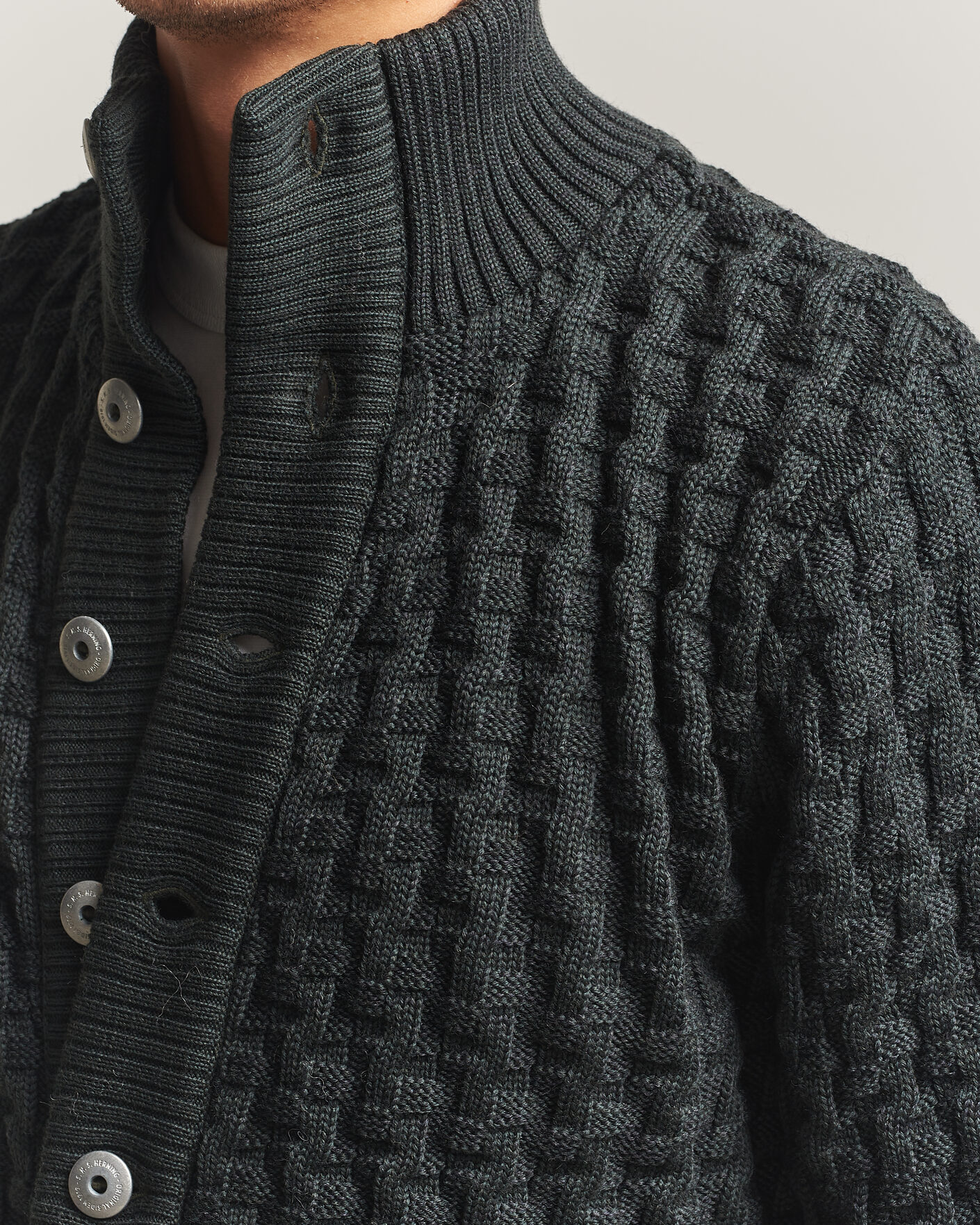 Hombres | Jerséis y prendas de punto | S.N.S. Herning | Stark Cardigan Terrain Green