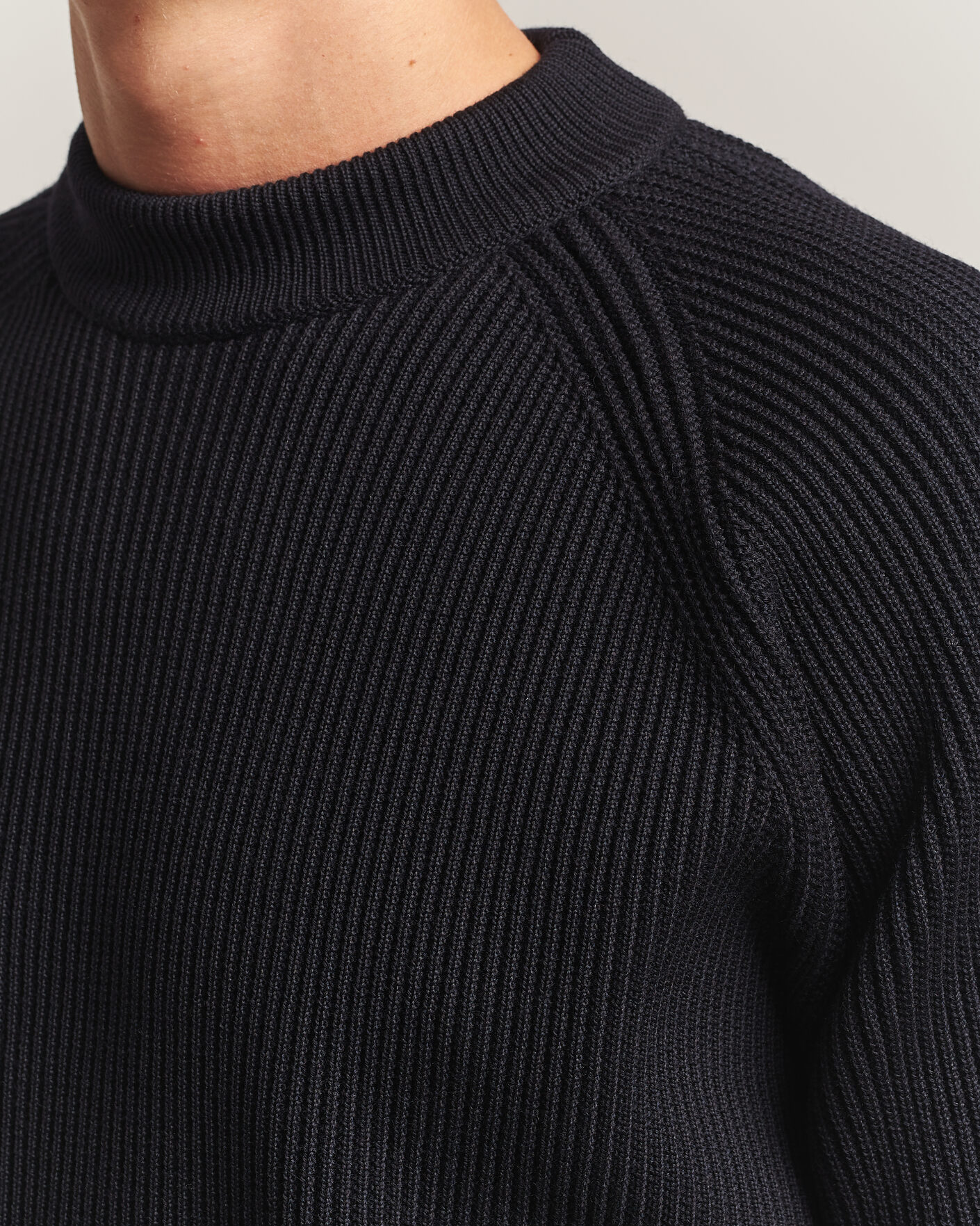 Hombres | Jerséis y prendas de punto | S.N.S. Herning | Render Mock Neck Navy Blue