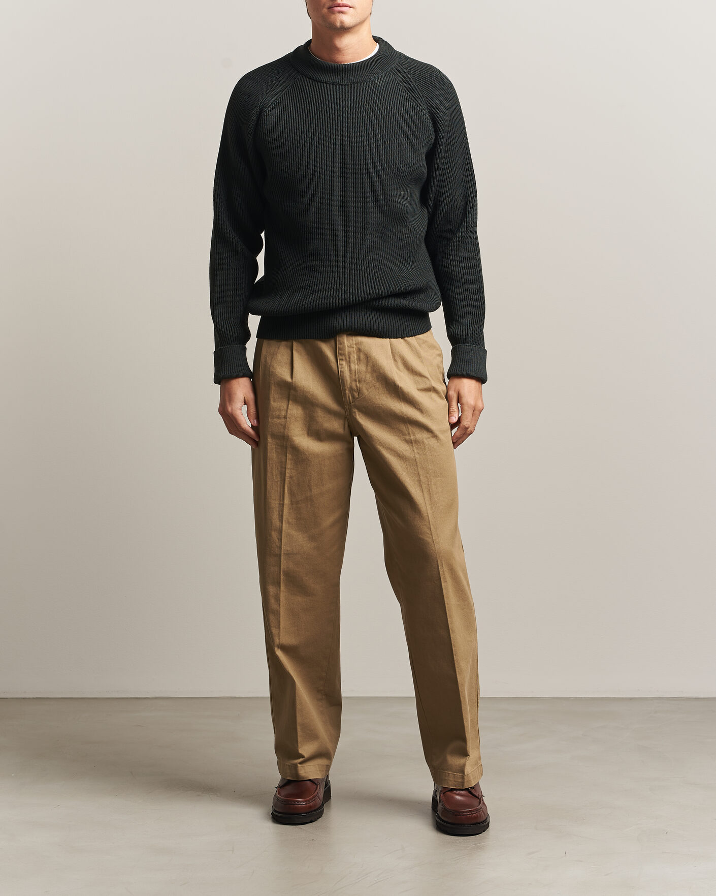 Hombres | Jerséis y prendas de punto | S.N.S. Herning | Render Mock Neck Terrain Green