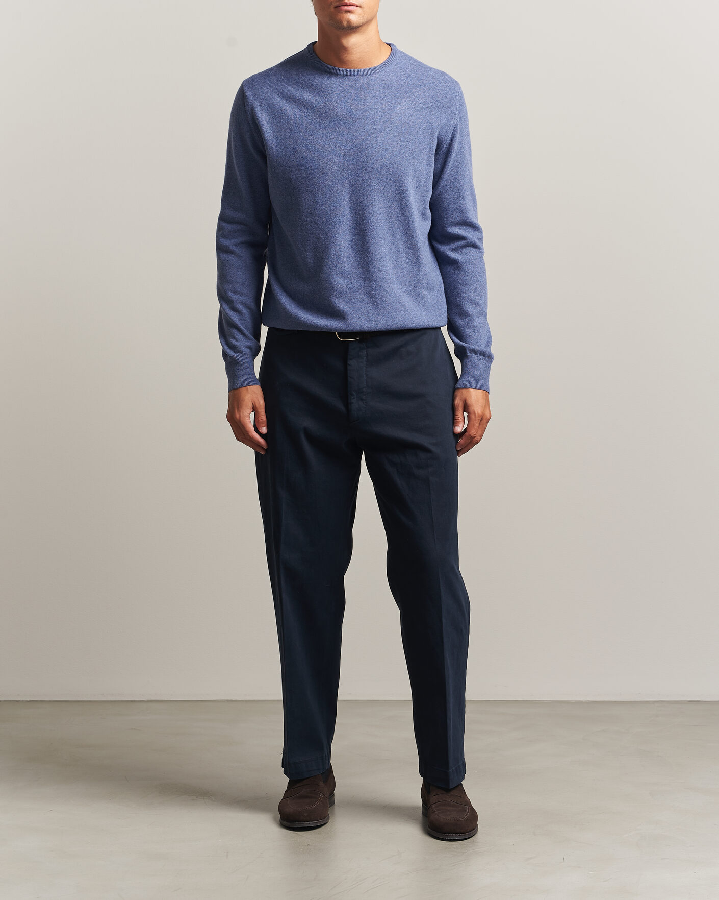 Hombres | Jerséis y prendas de punto | Morgano | Wool/Cashmere Crewneck Jeans