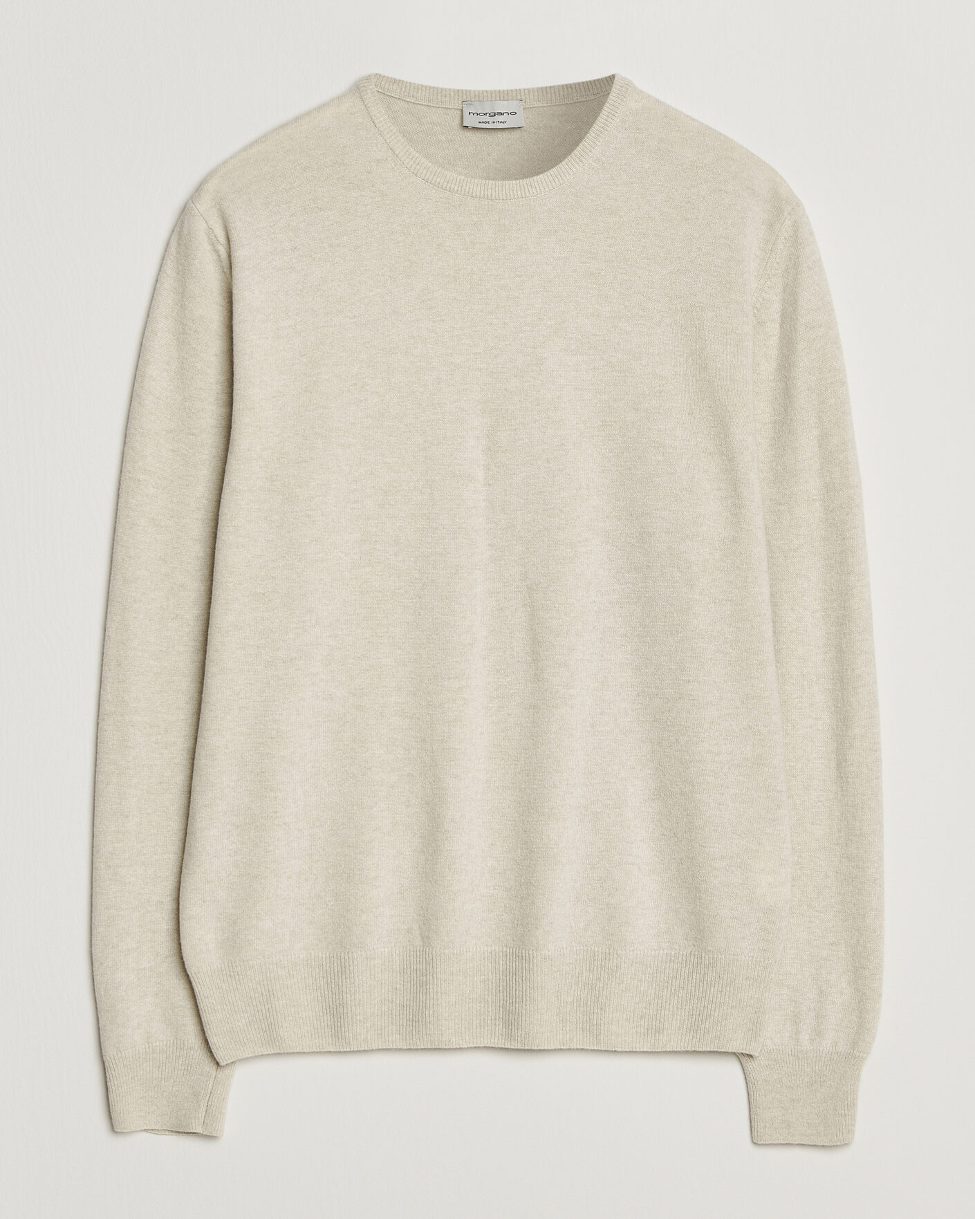 Hombres | Jerséis y prendas de punto | Morgano | Wool/Cashmere Crewneck Beige