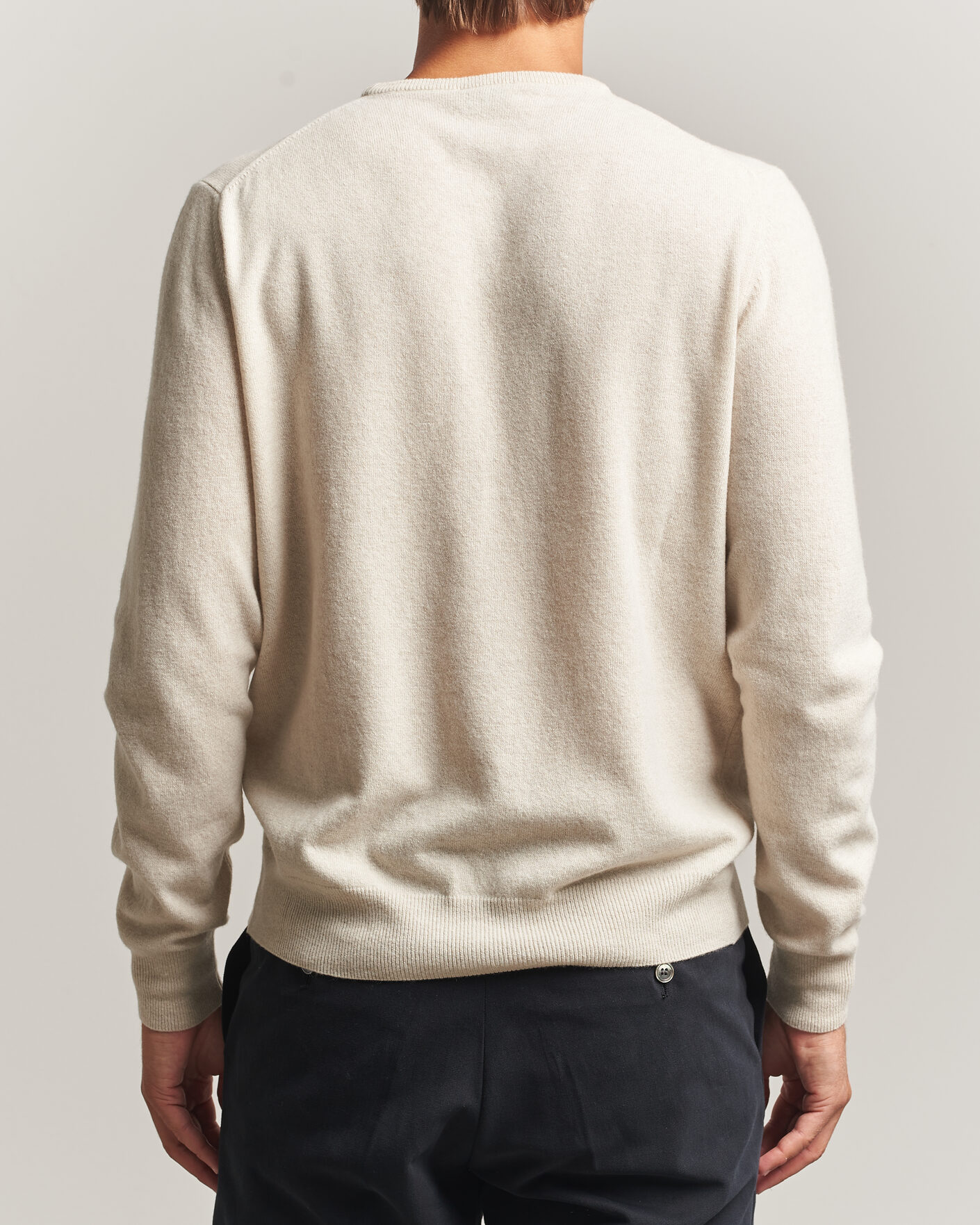 Hombres | Jerséis y prendas de punto | Morgano | Wool/Cashmere Crewneck Beige