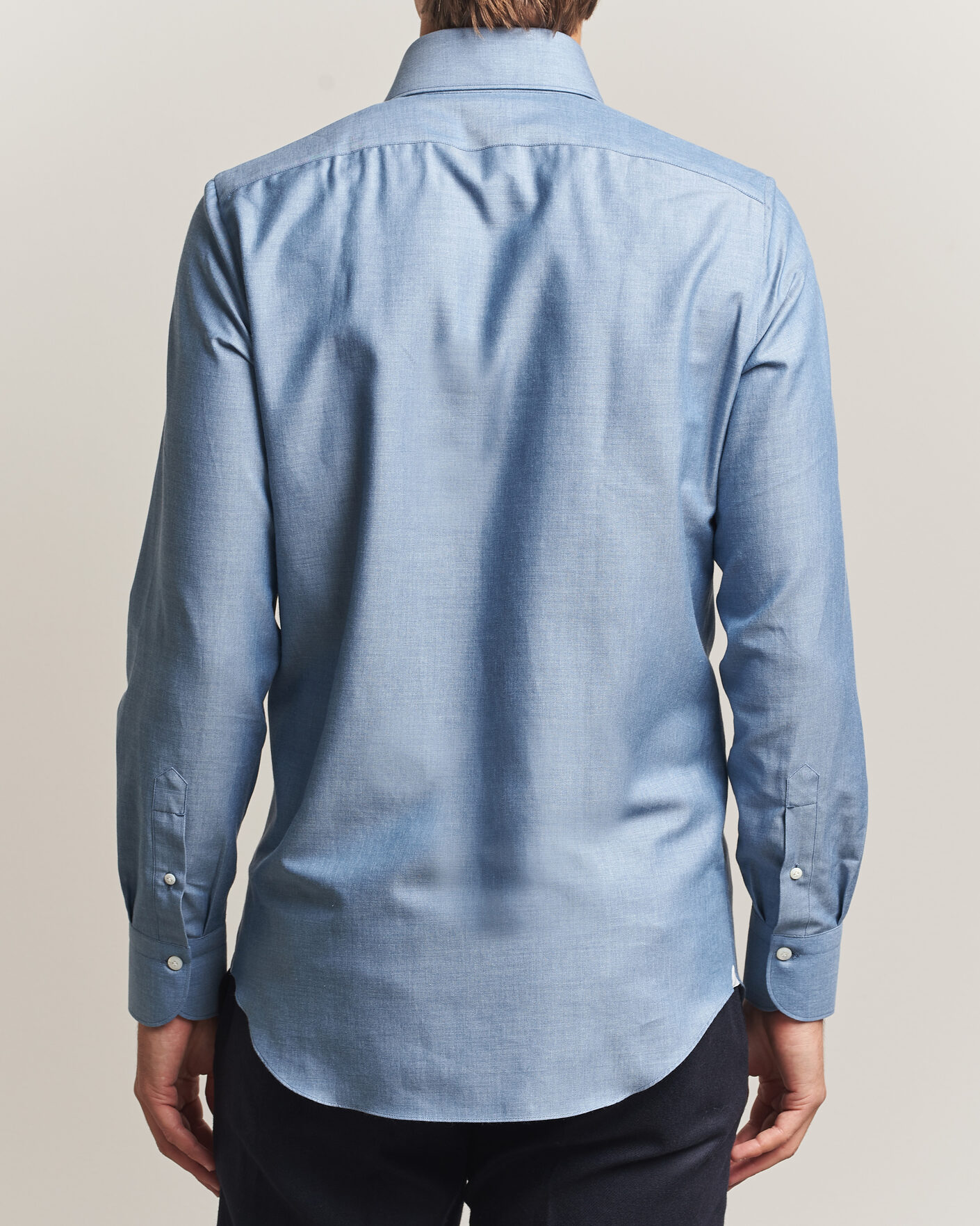 Hombres | Camisas | Finamore Napoli | Milano Slim Cashmere BD Shirt Light Blue
