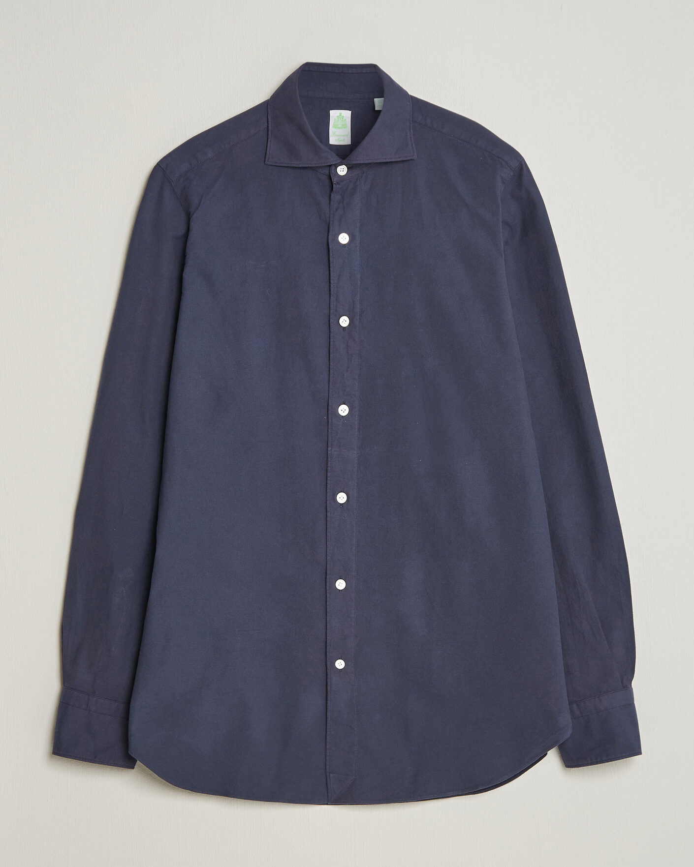 Hombres | Camisas | Finamore Napoli | Gaeta Flannel Sport Shirt Navy