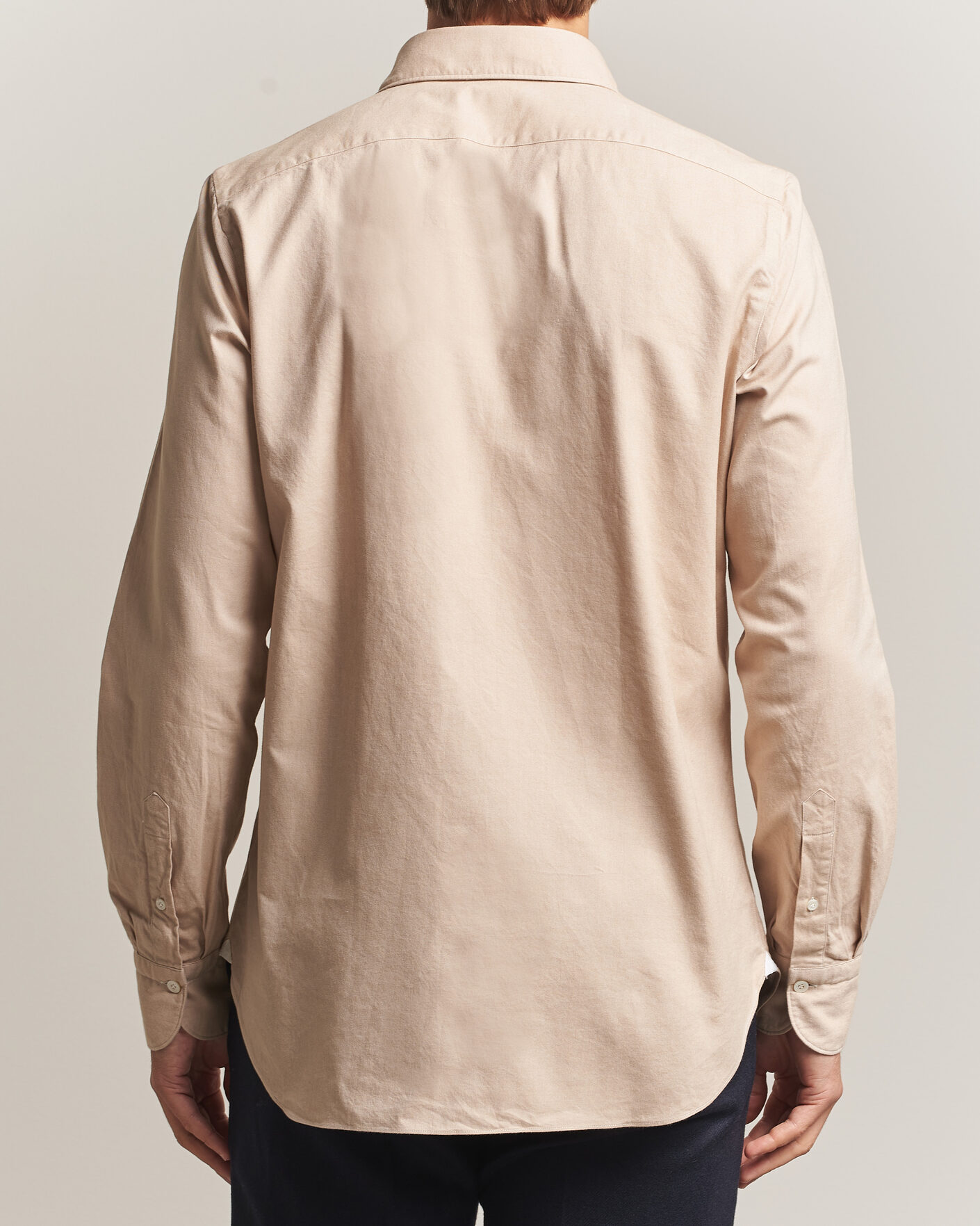 Hombres | Camisas | Finamore Napoli | Gaeta Flannel Sport Shirt Beige