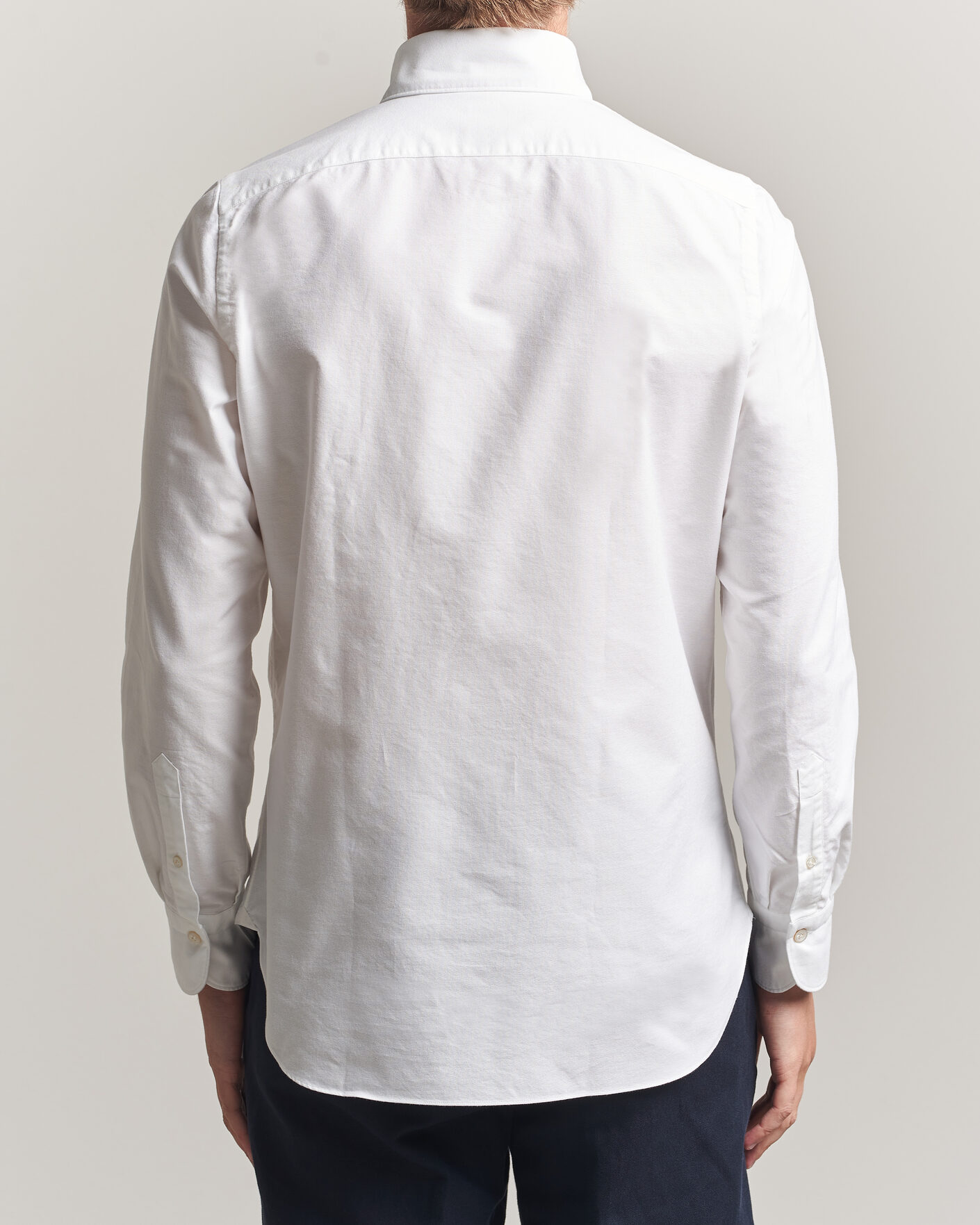 Hombres | Camisas | Finamore Napoli | Gaeta Oxford Button Down Shirt White