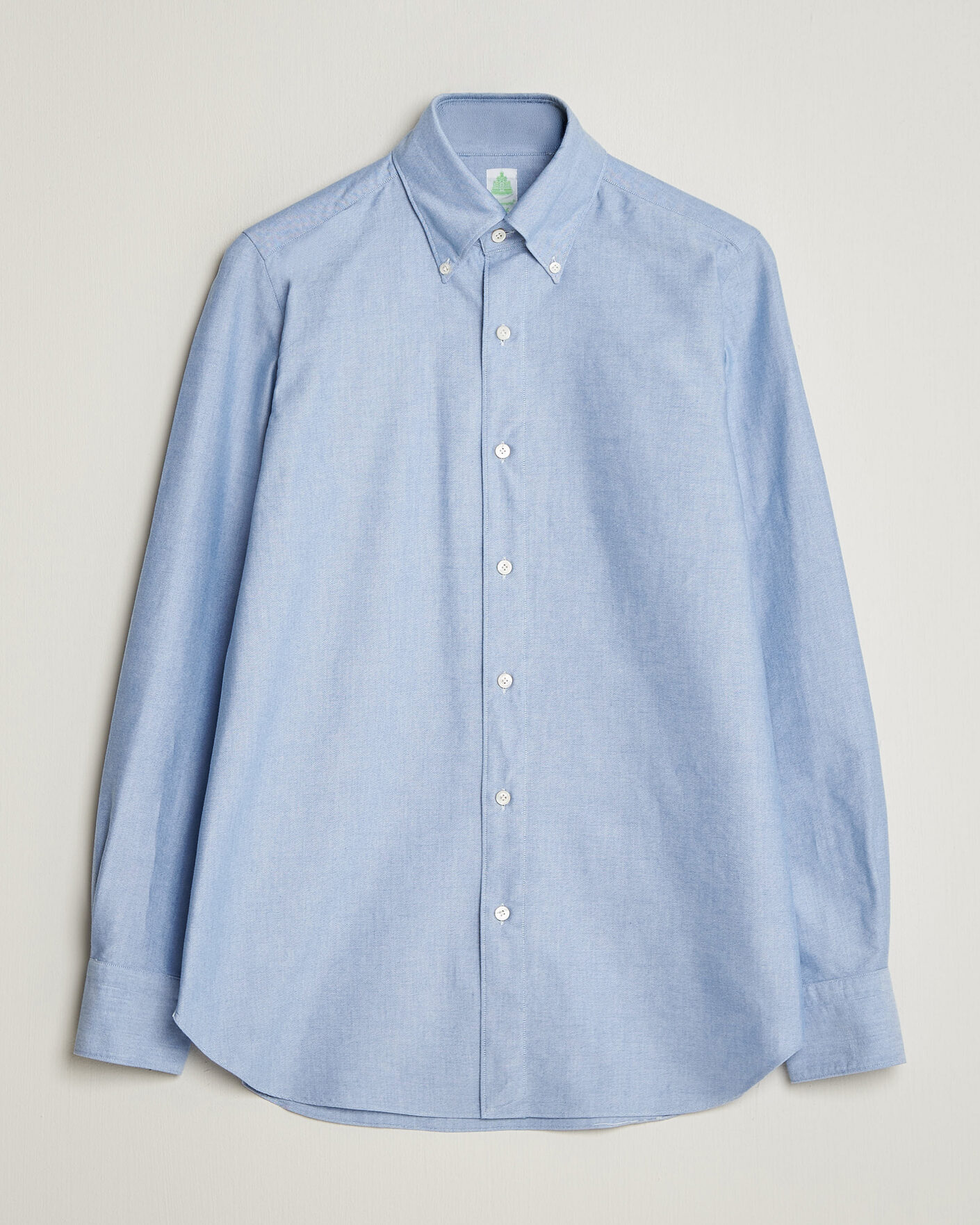 Hombres | Camisas | Finamore Napoli | Gaeta Oxford Button Down Shirt Light Blue