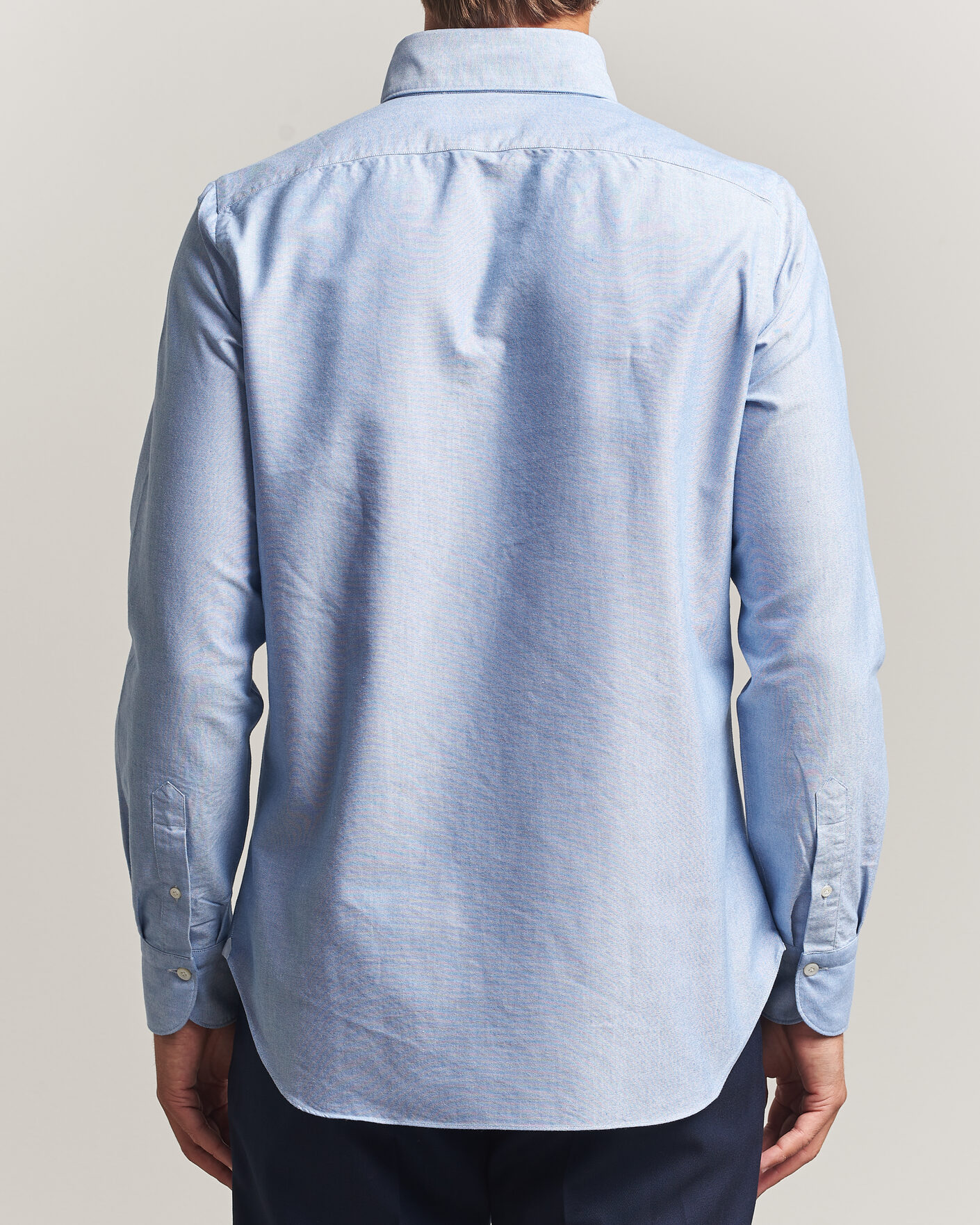 Hombres | Camisas | Finamore Napoli | Gaeta Oxford Button Down Shirt Light Blue