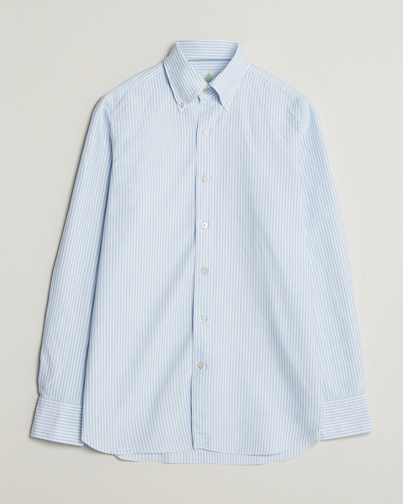 Hombres | Camisas | Finamore Napoli | Gaeta Oxford Button Down Shirt Light Blue Stripe