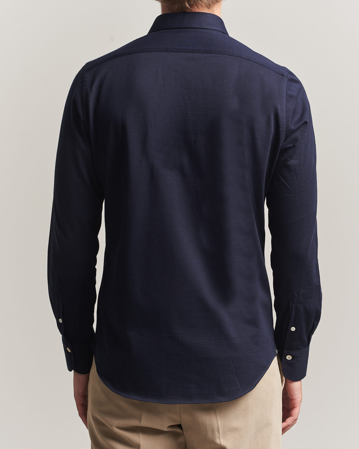 Hombres | Camisas | Finamore Napoli | Cotton/Cashmere Jersey Shirt Navy