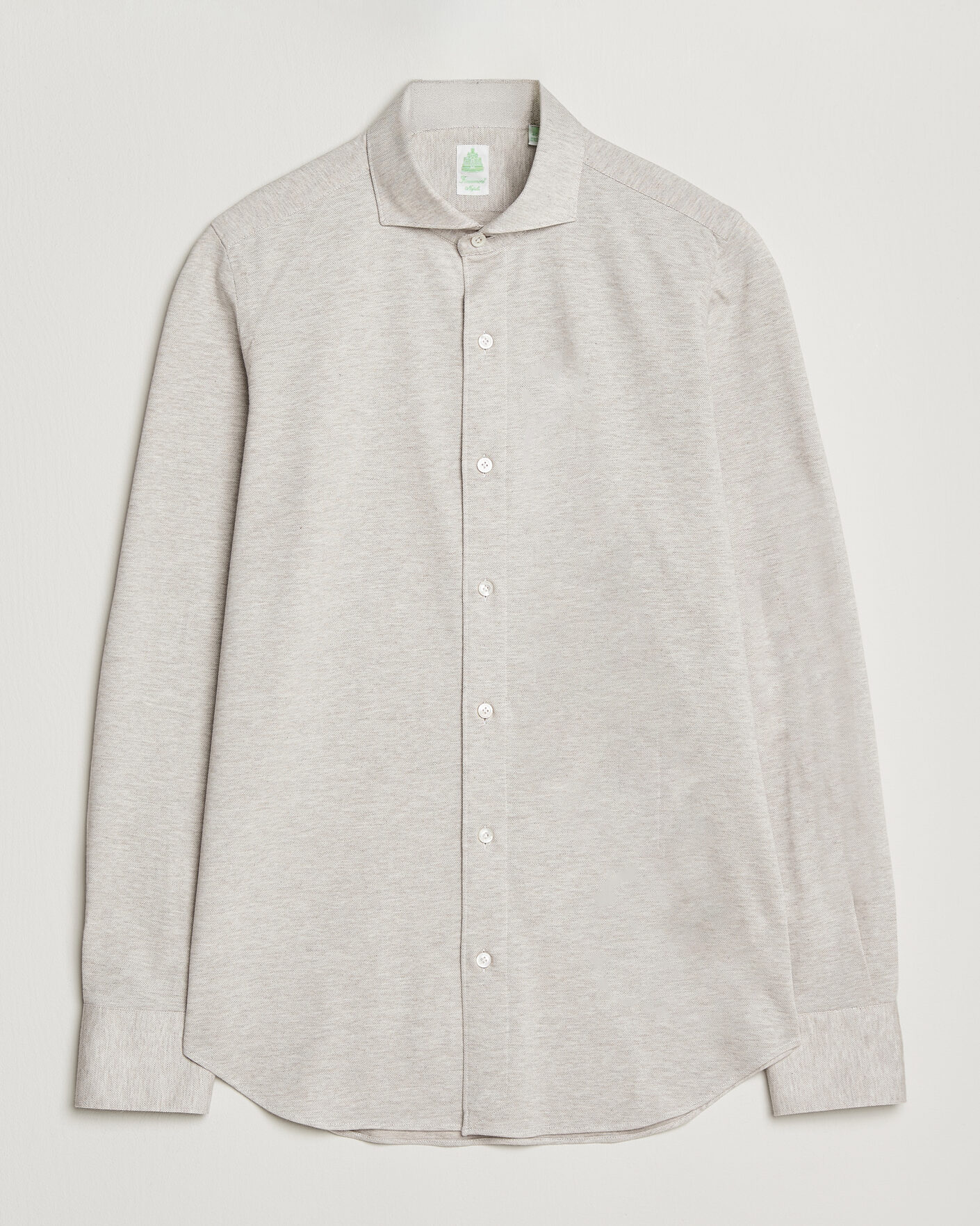 Hombres | Camisas | Finamore Napoli | Cotton/Cashmere Jersey Shirt Beige