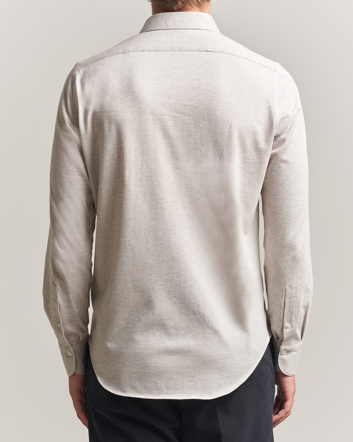 Hombres | Camisas | Finamore Napoli | Cotton/Cashmere Jersey Shirt Beige