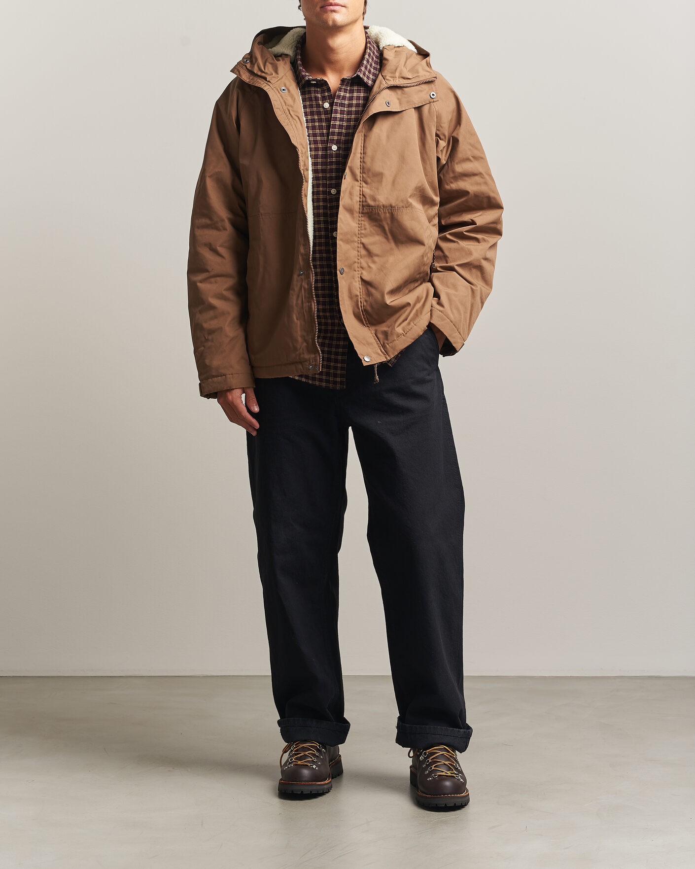 Hombres | Abrigos y chaquetas | Fjällräven | Vardag G-1000 Pile Jacket Wood Brown