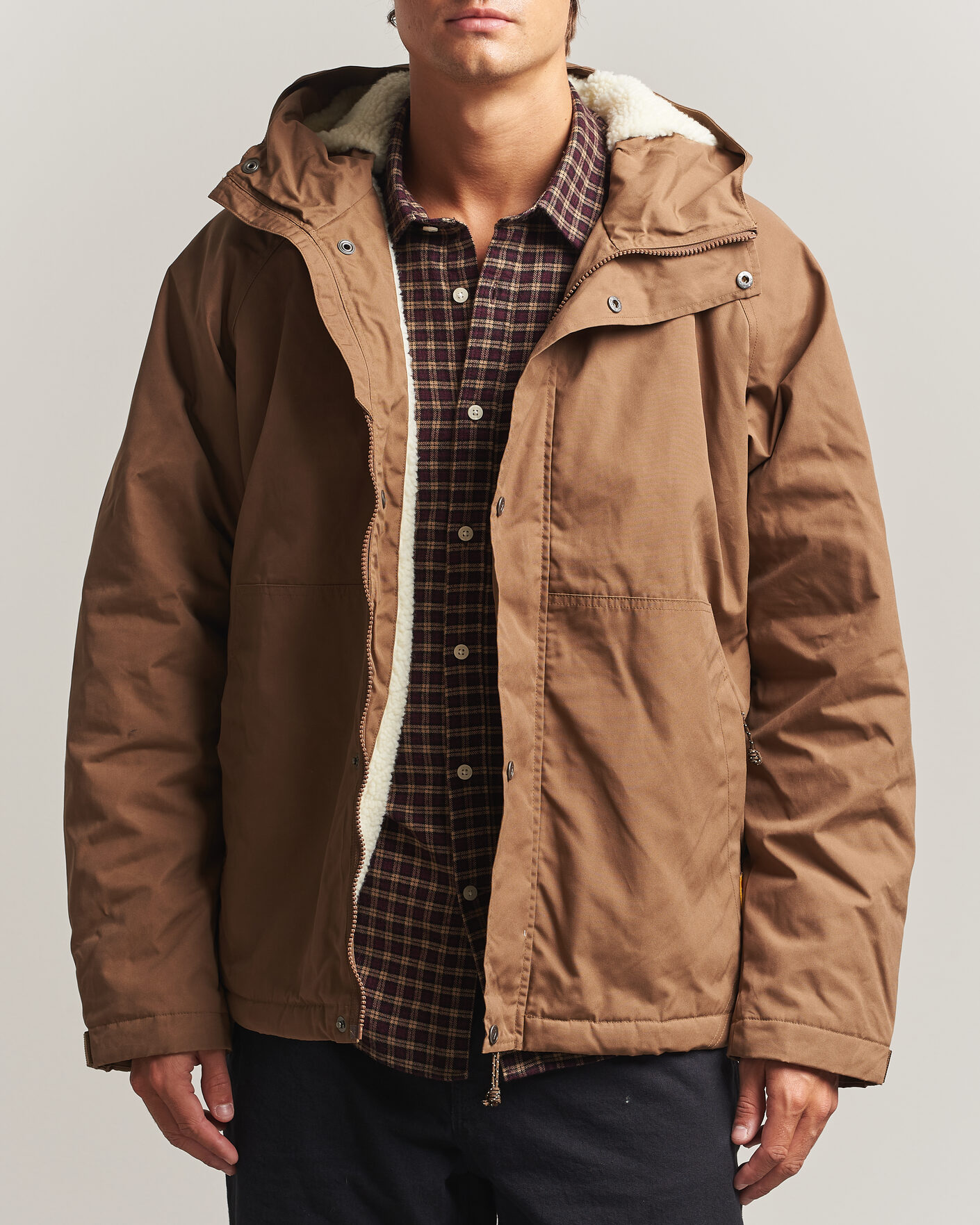 Hombres | Abrigos y chaquetas | Fjällräven | Vardag G-1000 Pile Jacket Wood Brown